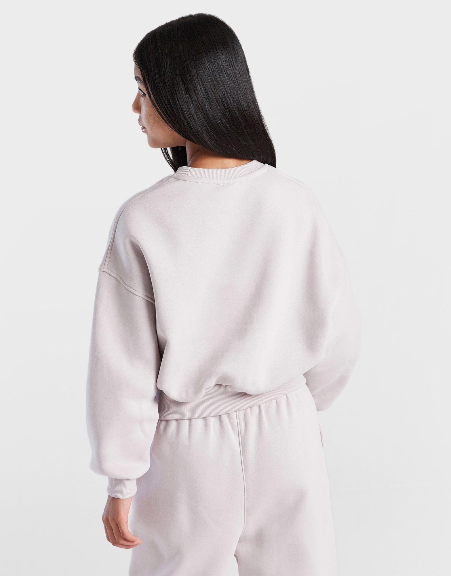 Nike Girls' Club Fleece Crop Crew Sweatshirt Junior