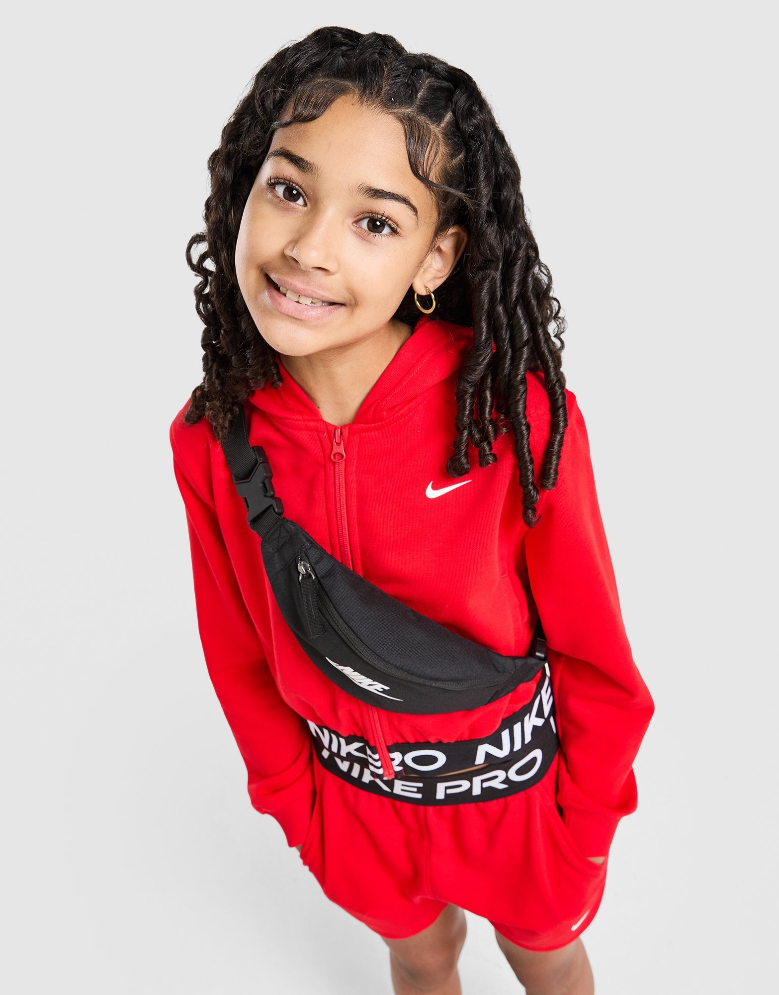 Nike Girls' Pro Crop Full Zip Hoodie Kinder Rot - JD Sports Österreich