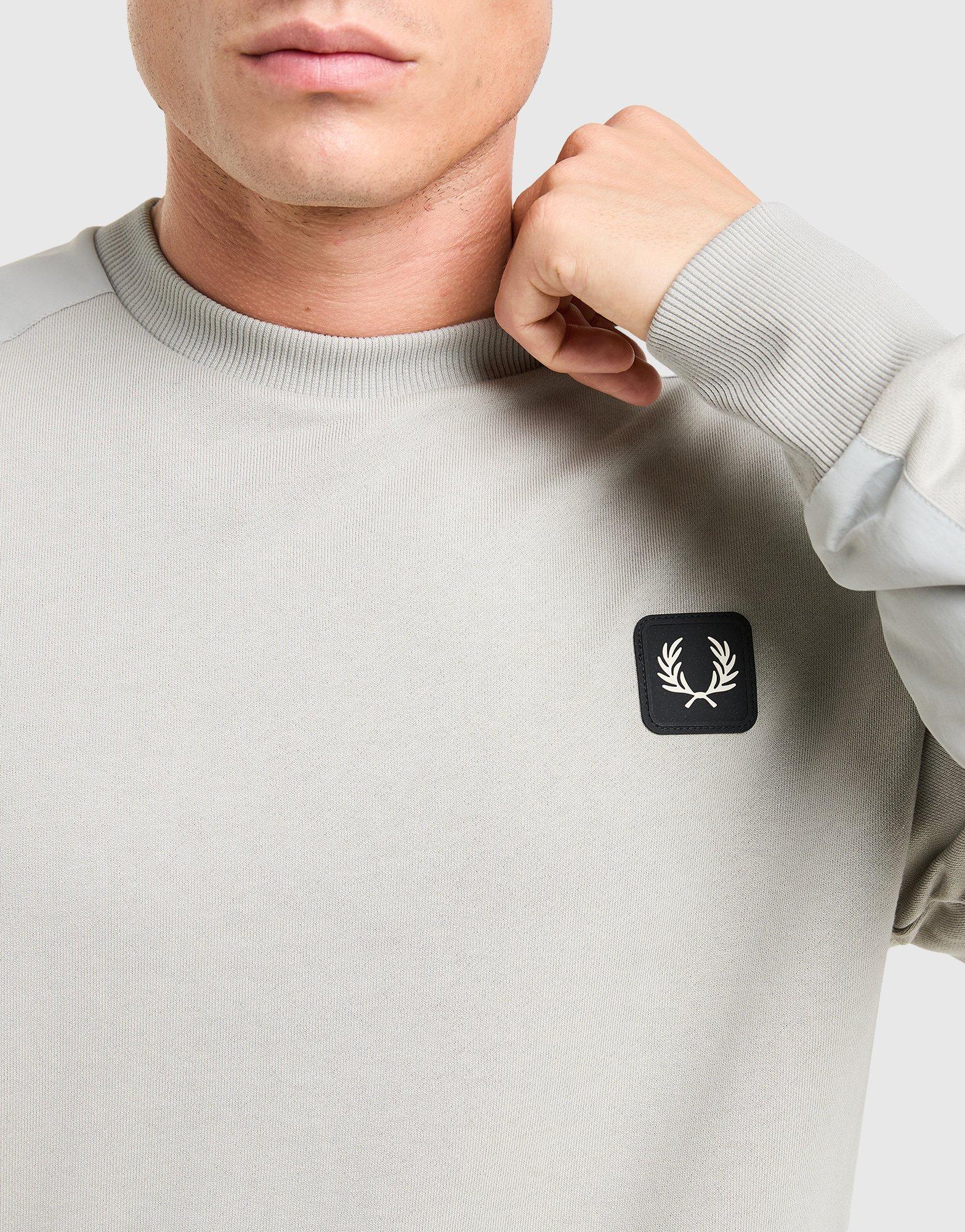 Fred Perry Badge Panel Crew Sweatshirt