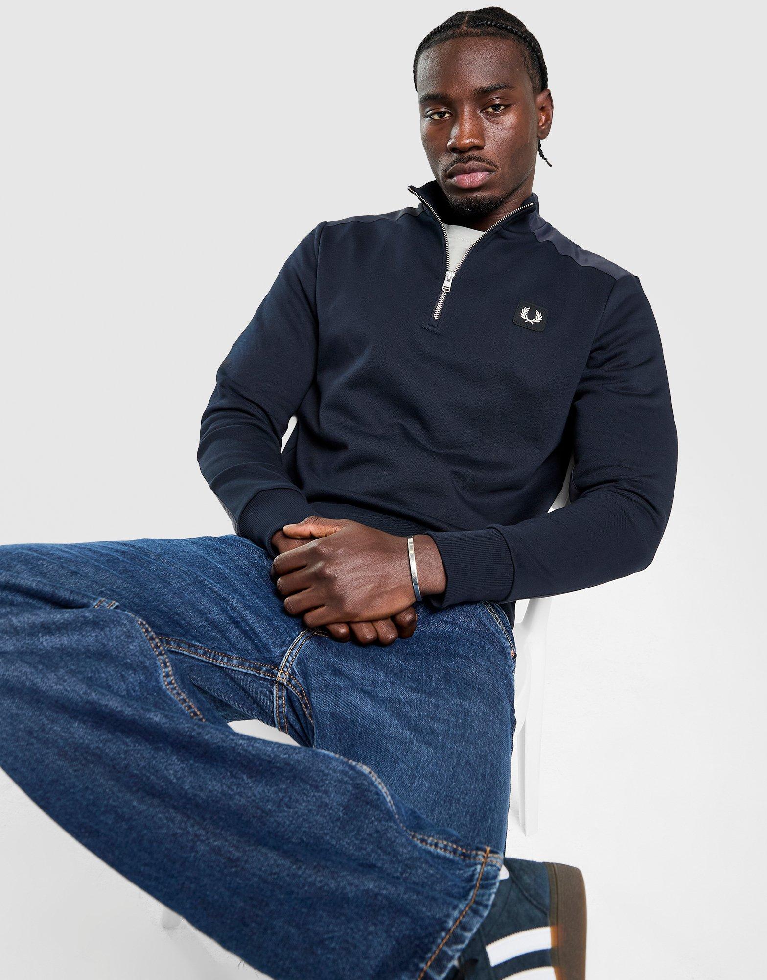 Fred Perry Felpa 1/2 Zip Badge Panel