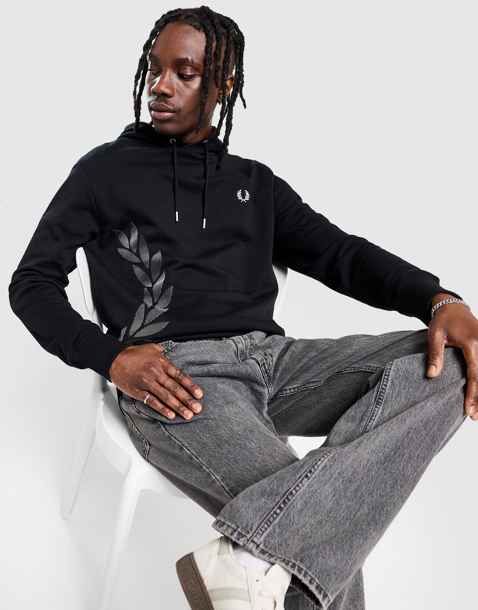 Fred Perry Felpa con Cappuccio Oversize Laurel Wreath