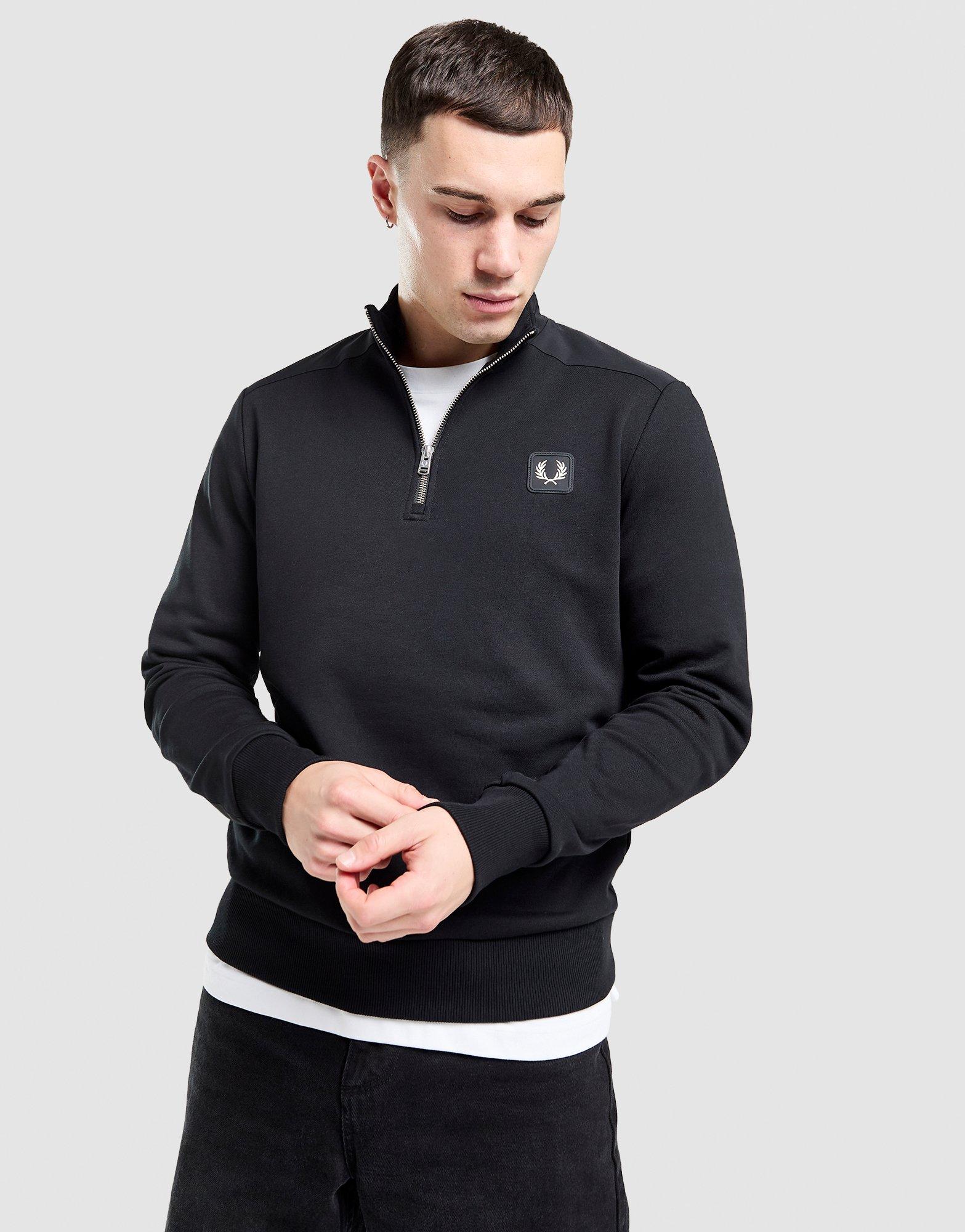 Fred Perry Badge Panel 1/2 Zip Sweatshirt