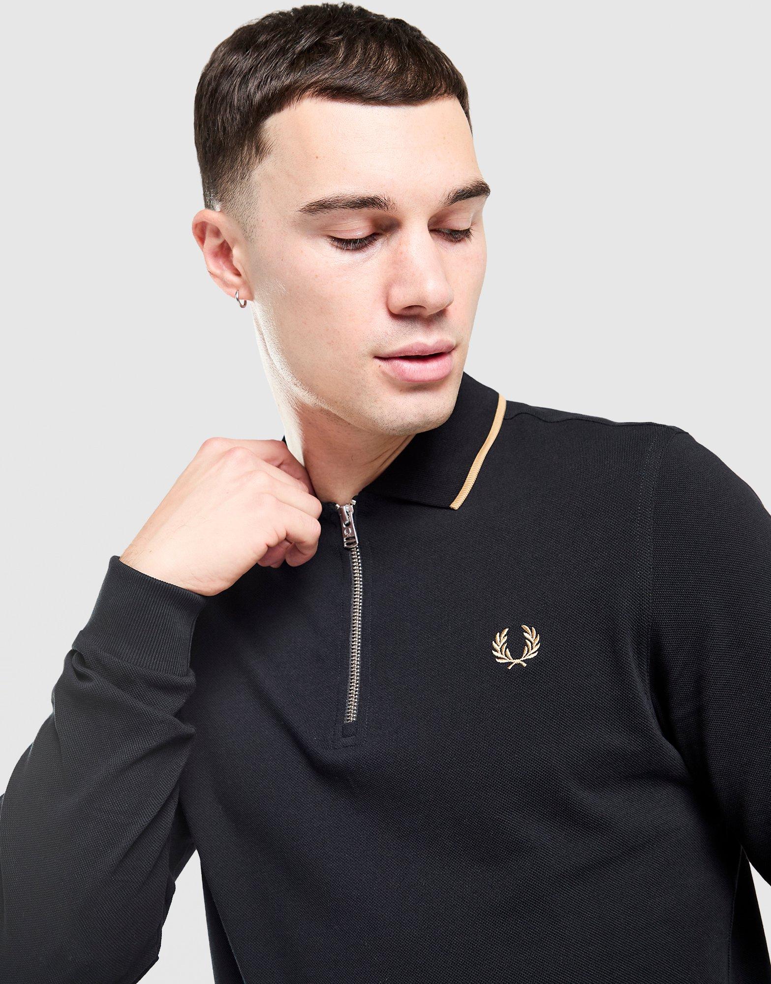 Fred Perry Long Sleeve Zip Polo Shirt