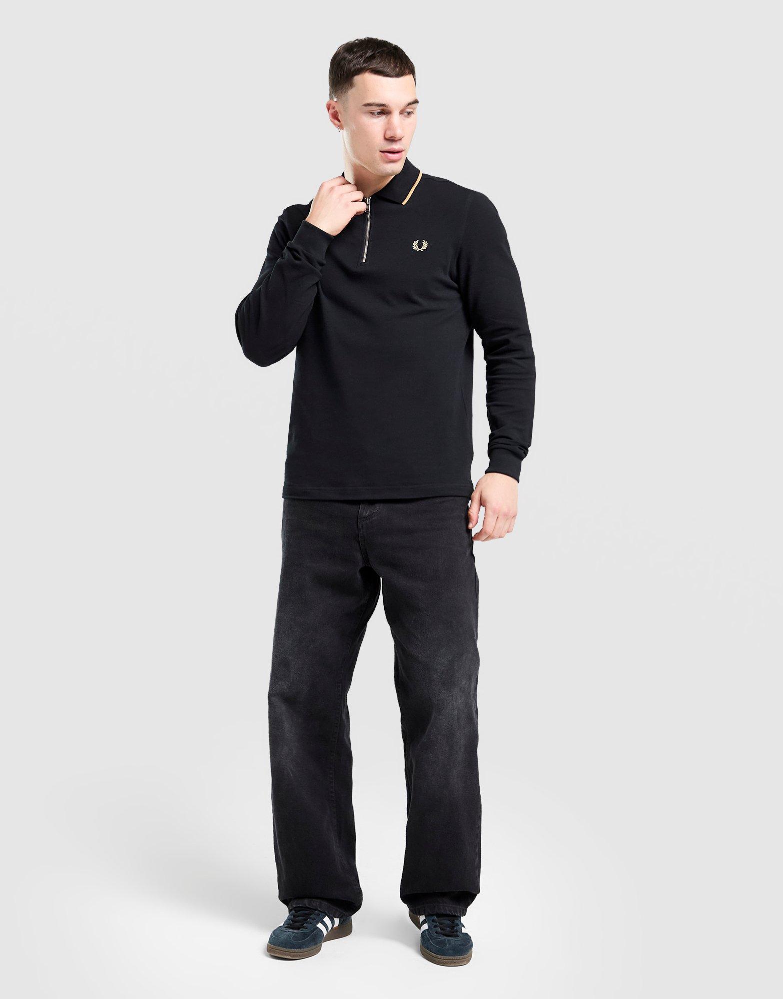 Fred Perry Long Sleeve Zip Polo Shirt