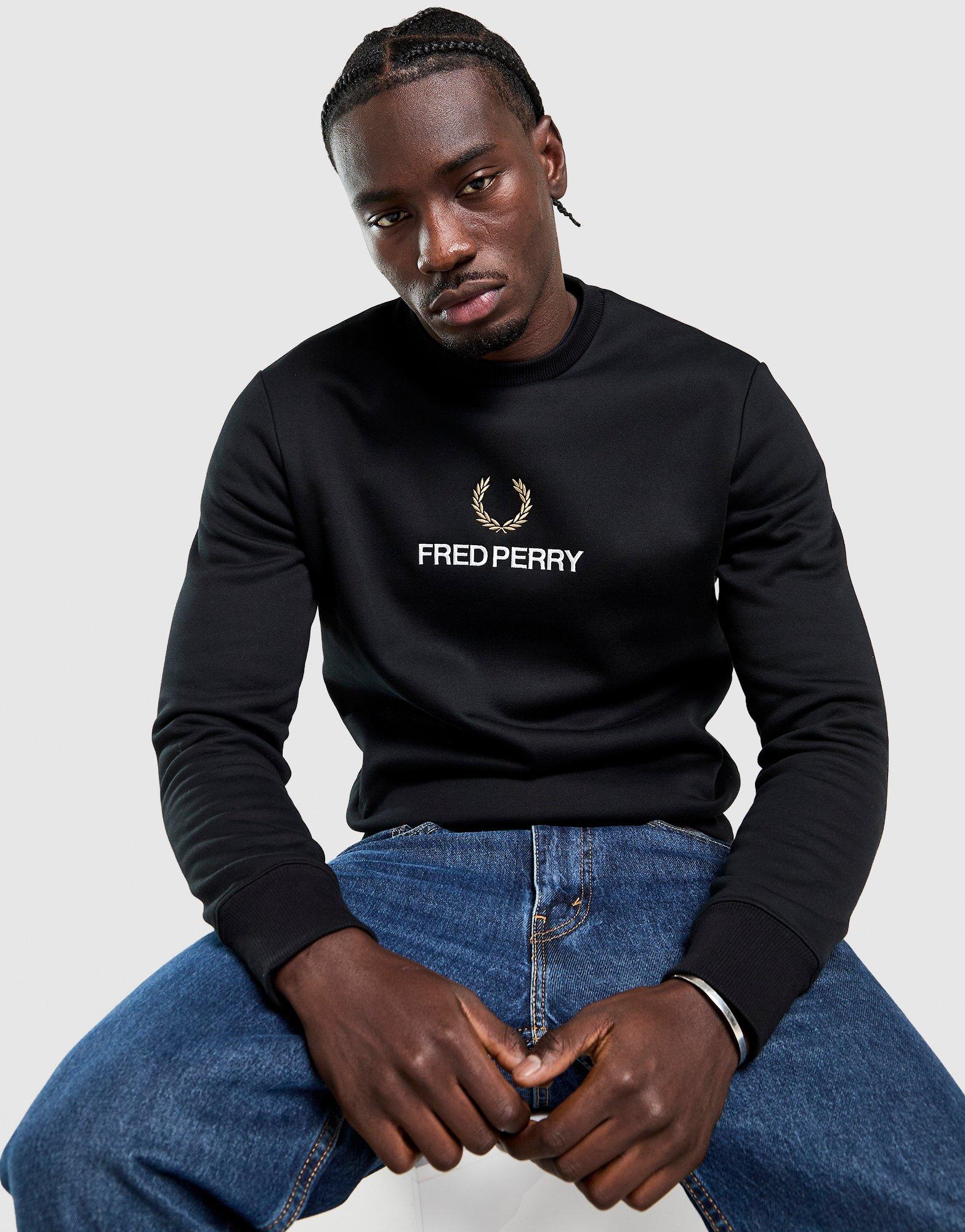 Fred Perry Felpa Girocollo Stacked Logo
