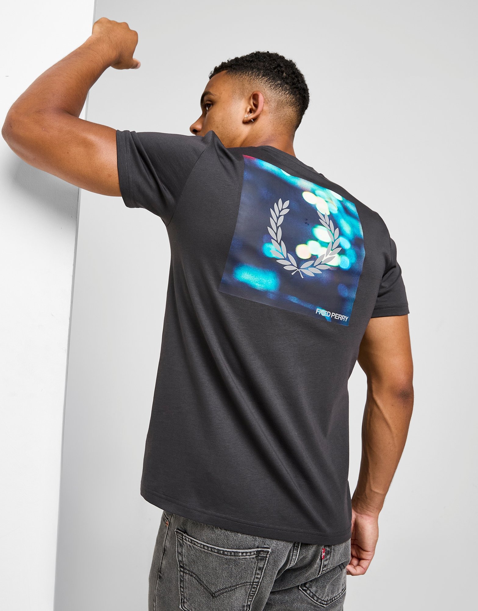Grey Fred Perry Back Light T-Shirt | JD Sports UK