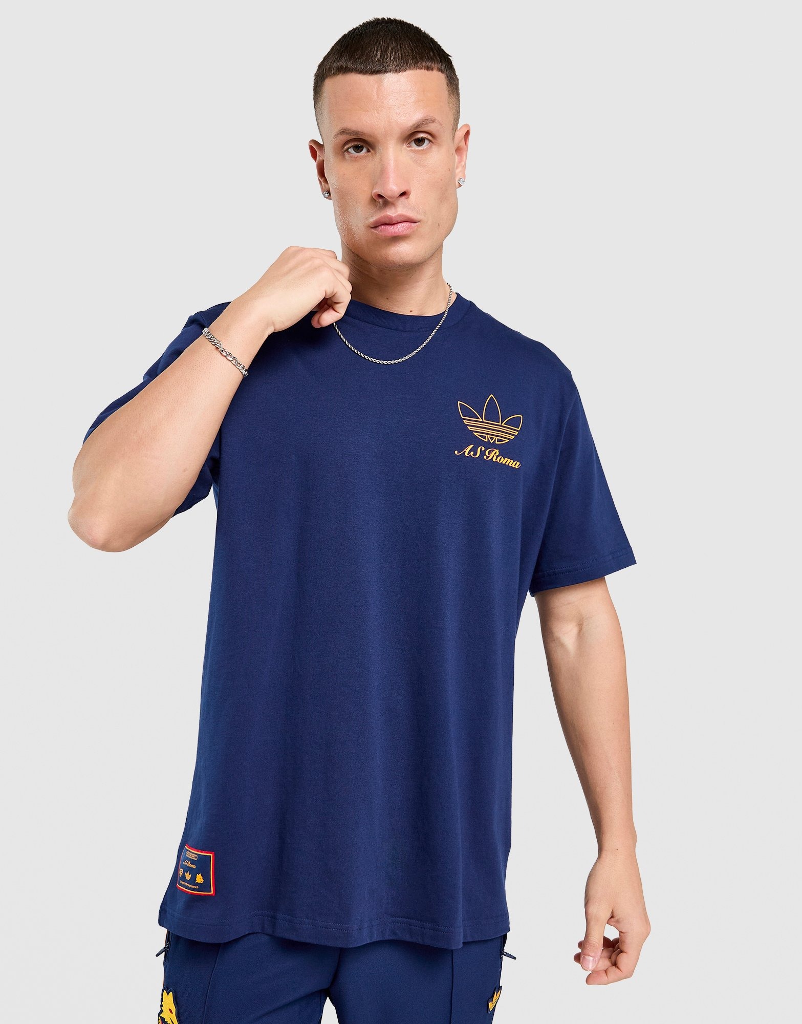 Blue adidas Originals AS Roma Icons T-Shirt | JD Sports UK