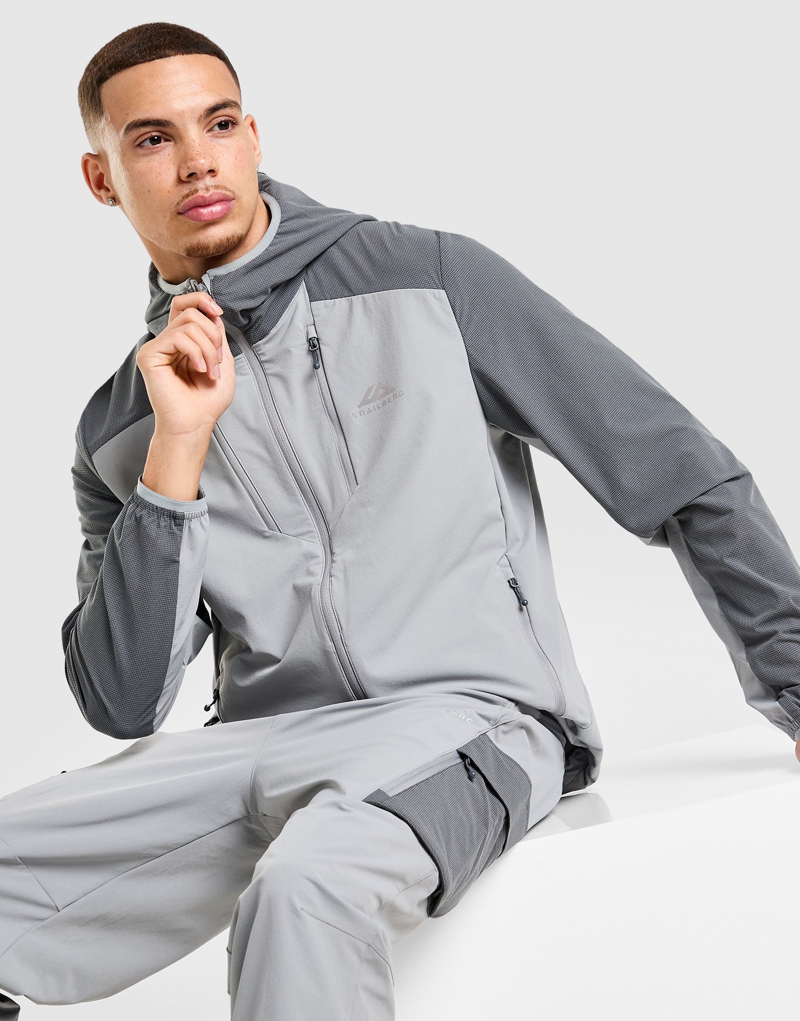 Grey Trailberg Faltenjura Hooded Jacket - JD Sports Global