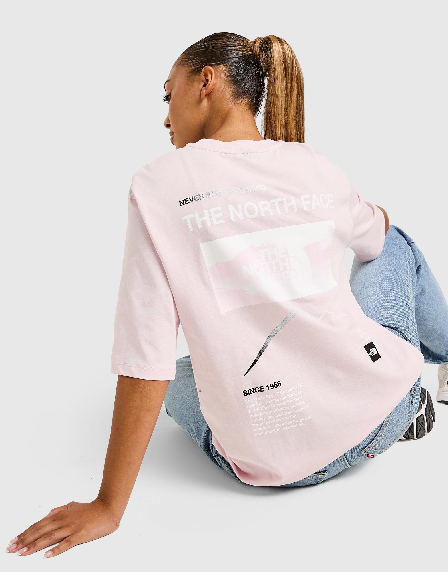 The North Face T-shirt oversize Gradient Rose- JD Sports France