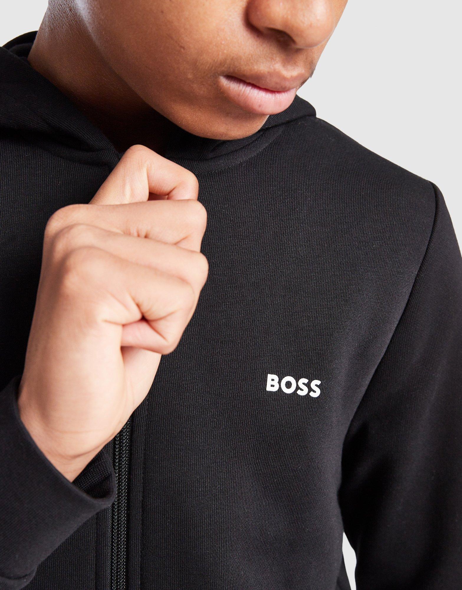 BOSS Small Logo Full Zip Fleece Hoodie Junior