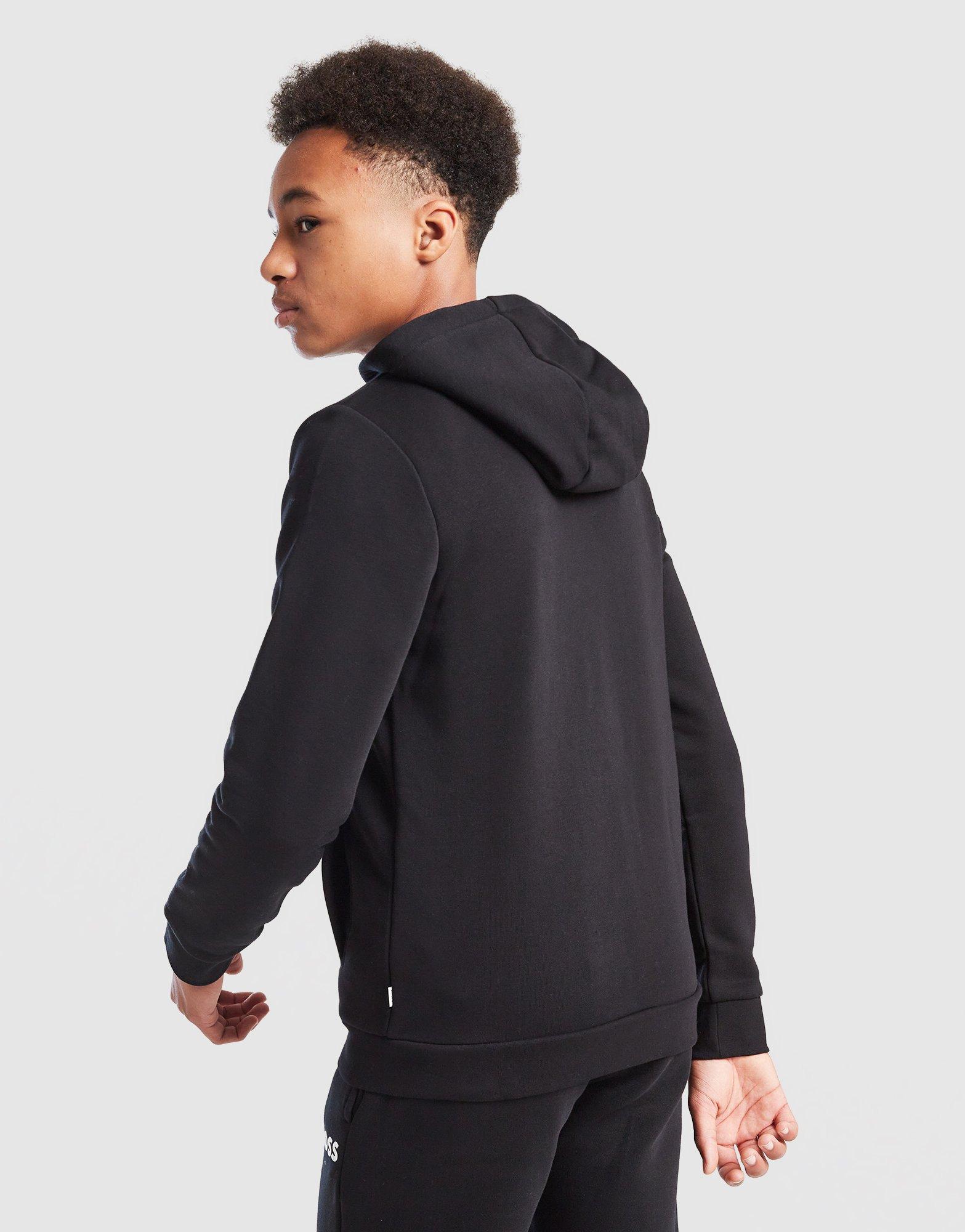 BOSS Small Logo Full Zip Fleece Hoodie Junior