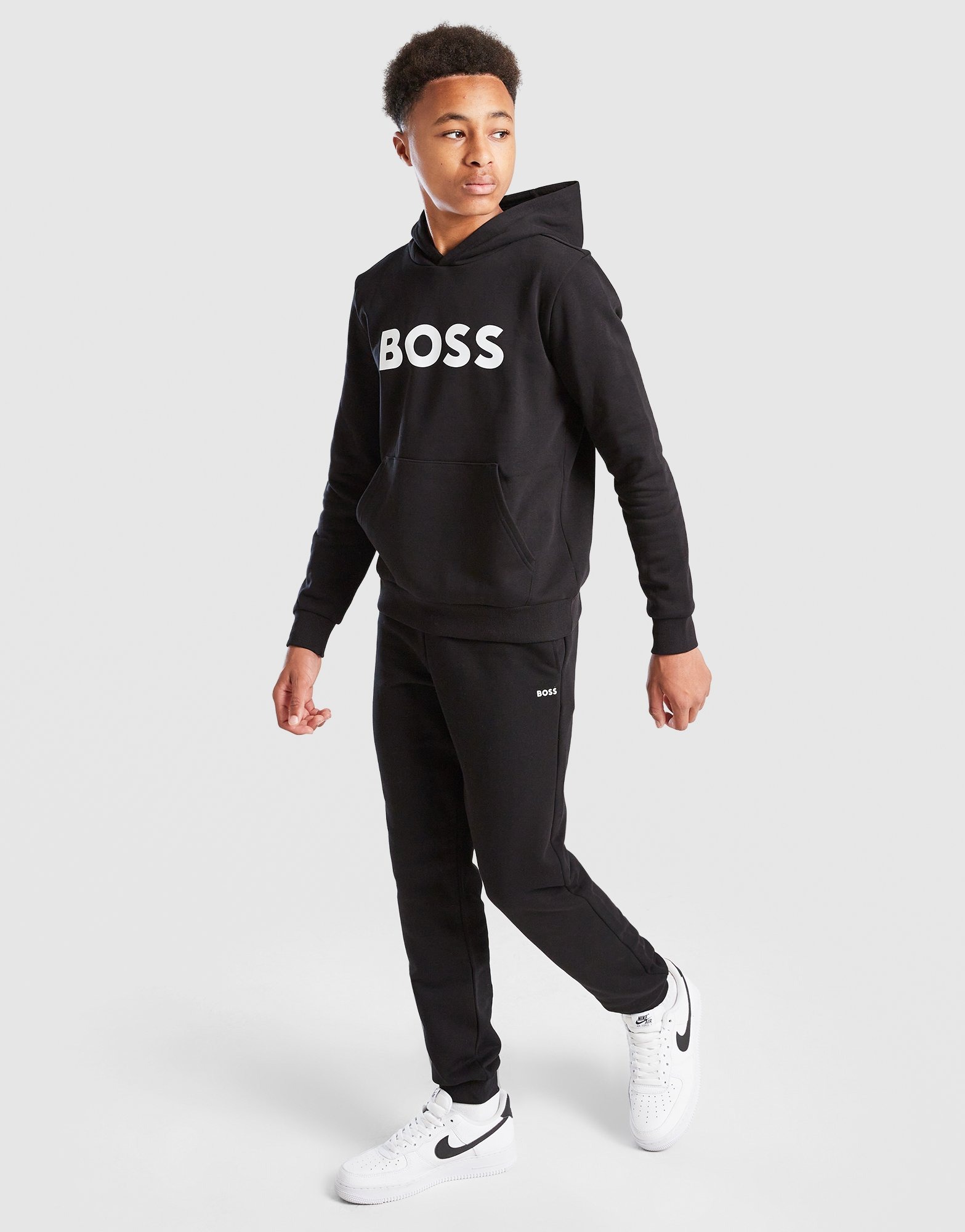 Zwart BOSS Small Logo Fleece Joggers Junior - JD Sports Nederland