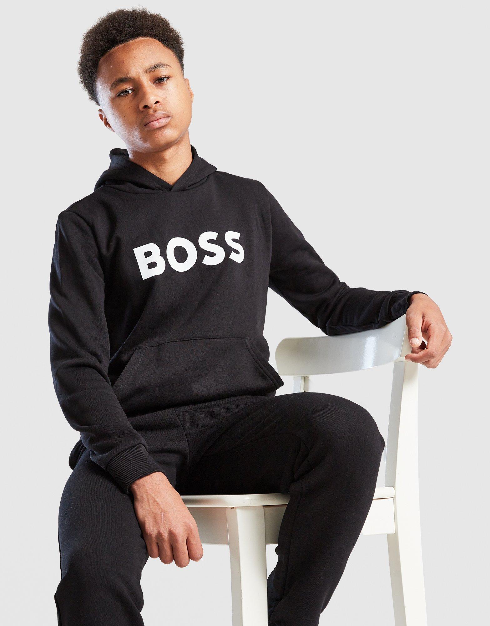 BOSS Felpa con Cappuccio Overhead Large Logo Junior
