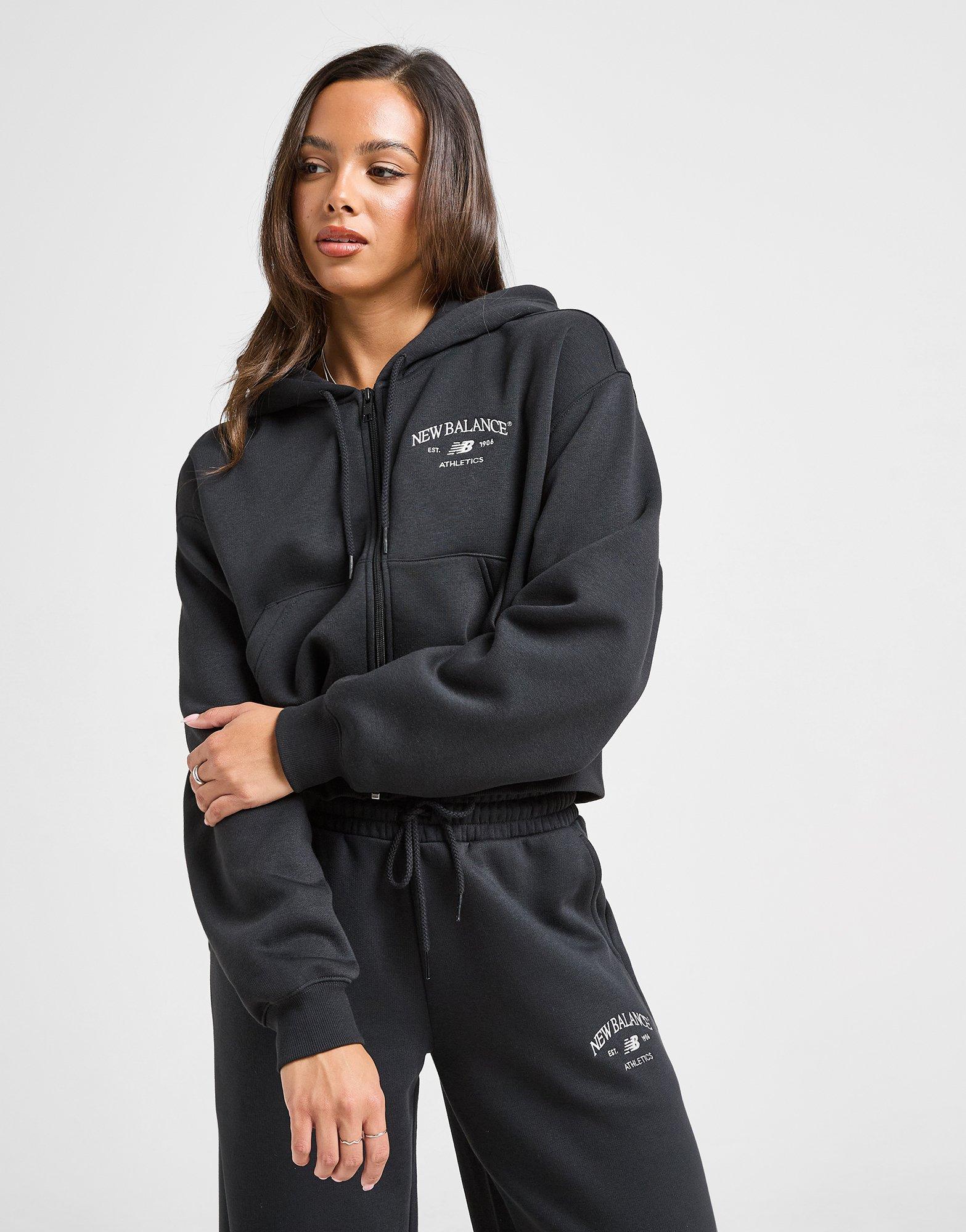 New Balance Athletics Cropped Full Zip Hoodie