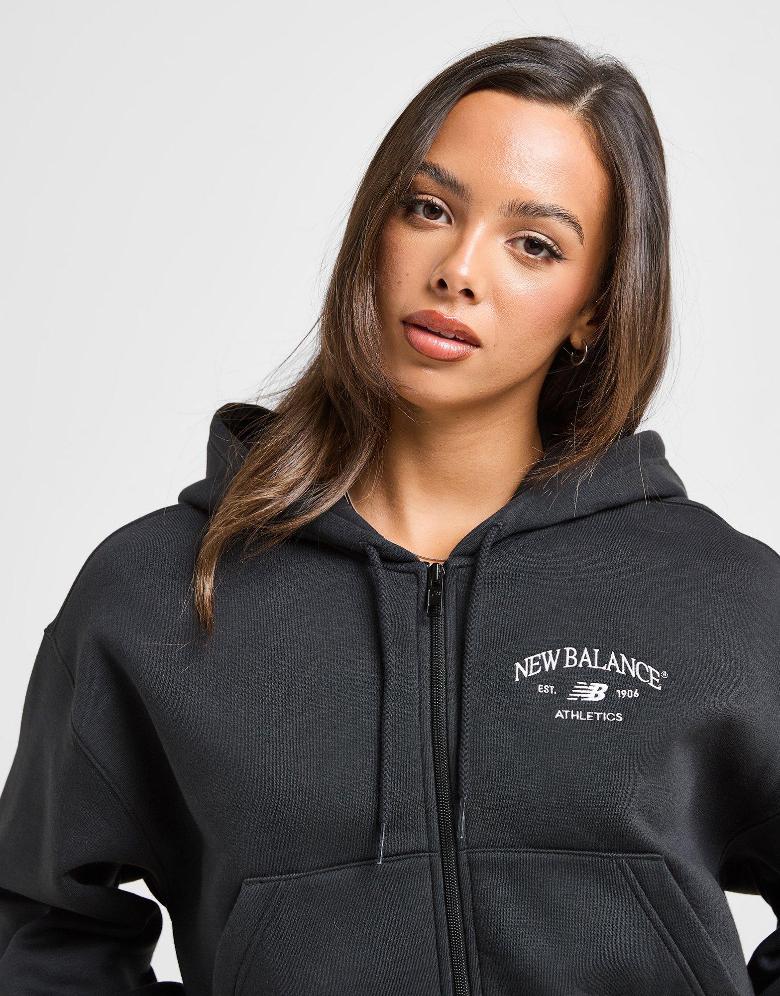 New Balance Athletics Cropped Full Zip Hoodie