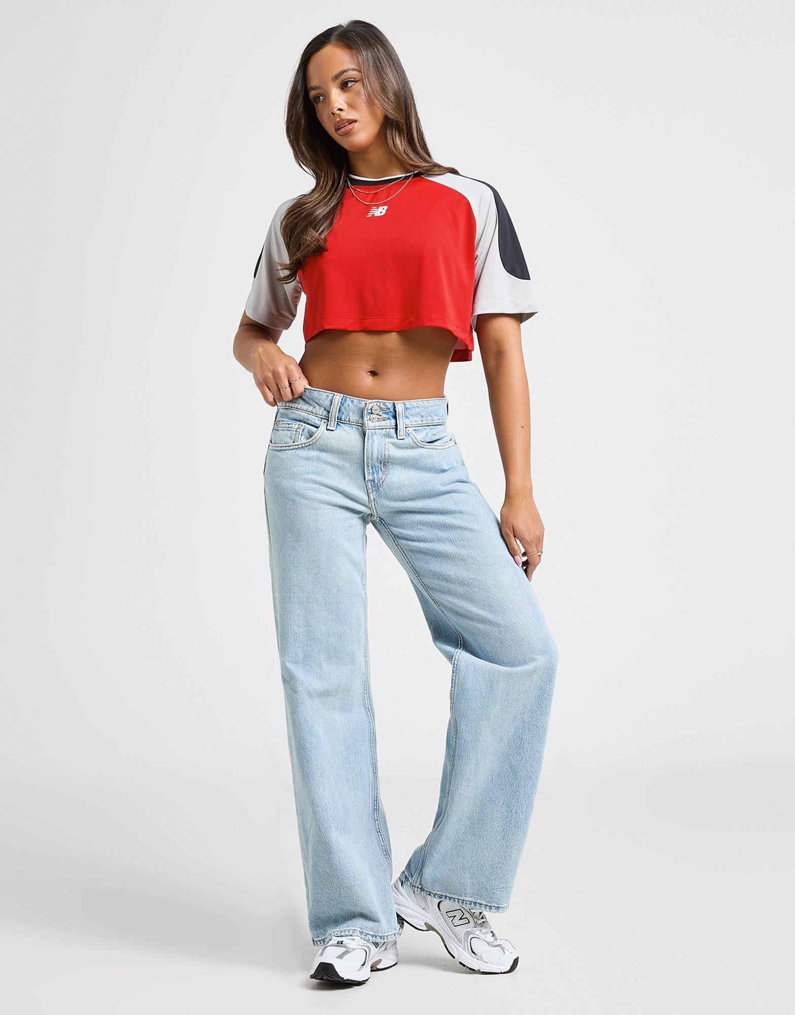 New Balance Logo Crop Football T-Shirt