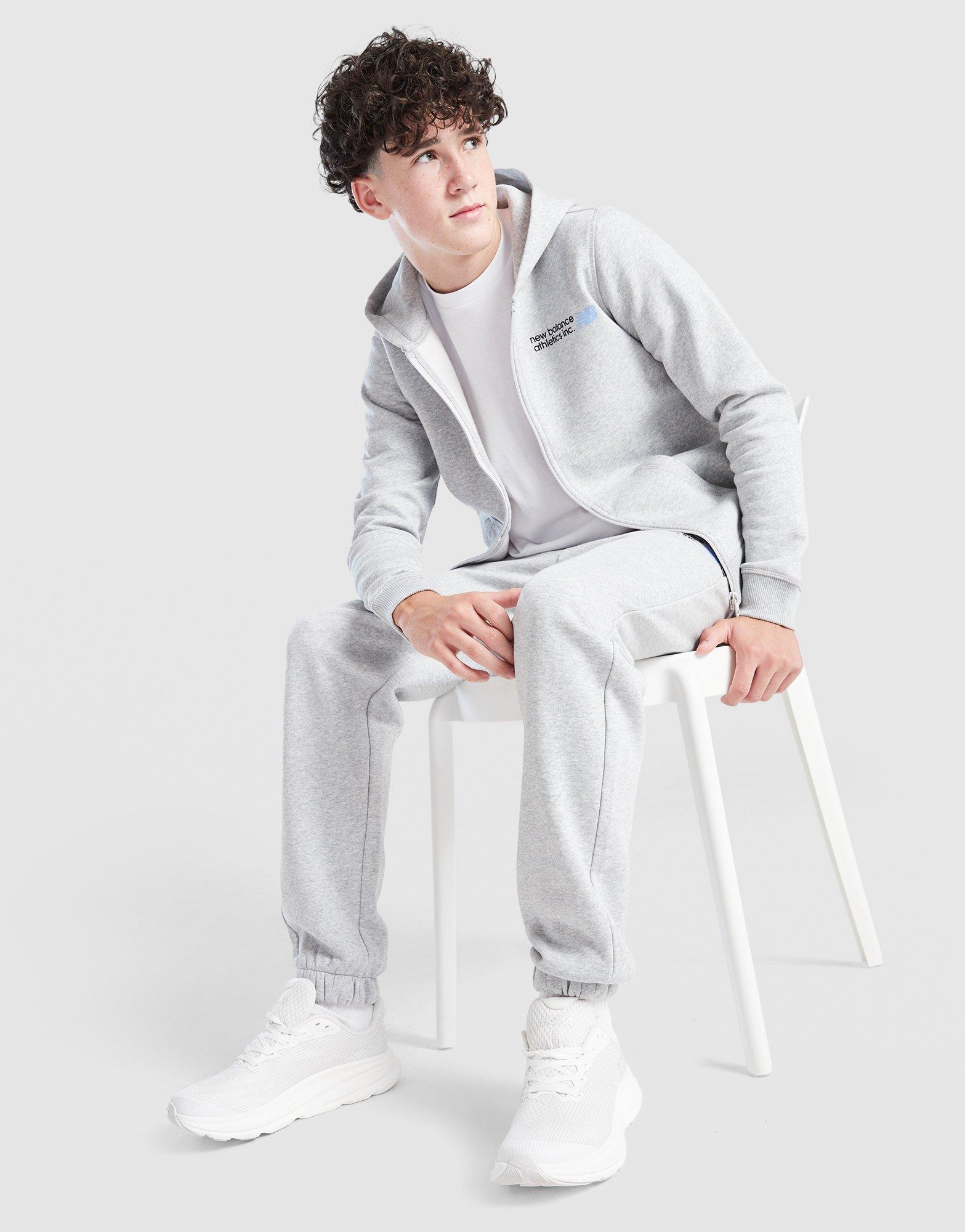 New Balance Felpa con Cappuccio Full Zip Athletics Junior