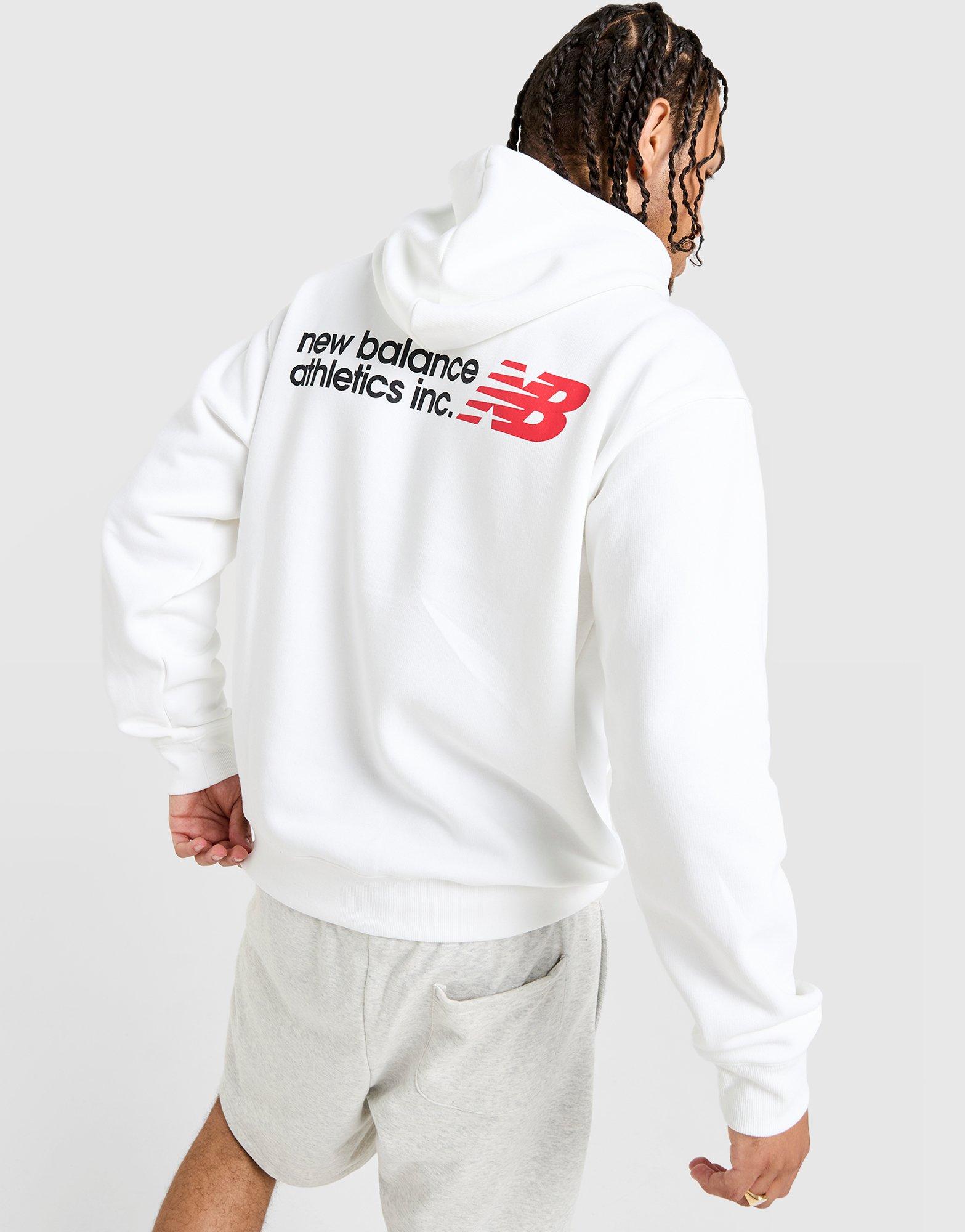 New Balance Felpa con Cappuccio Back Logo