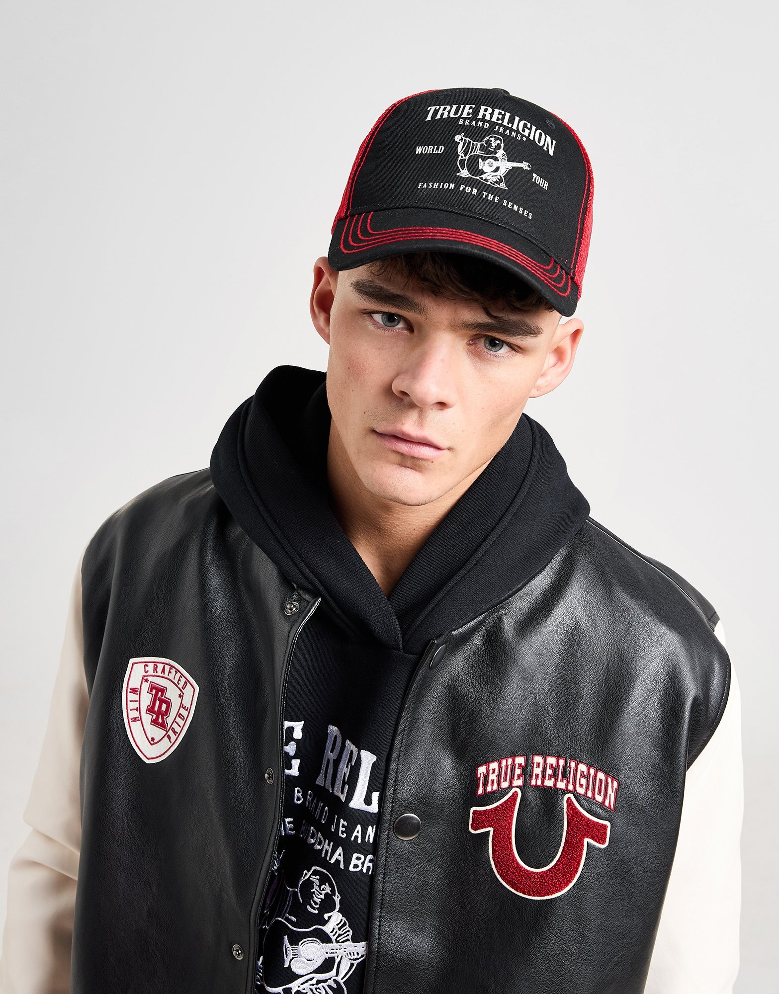 Black True Religion Colour Block Trucker Cap | JD Sports UK