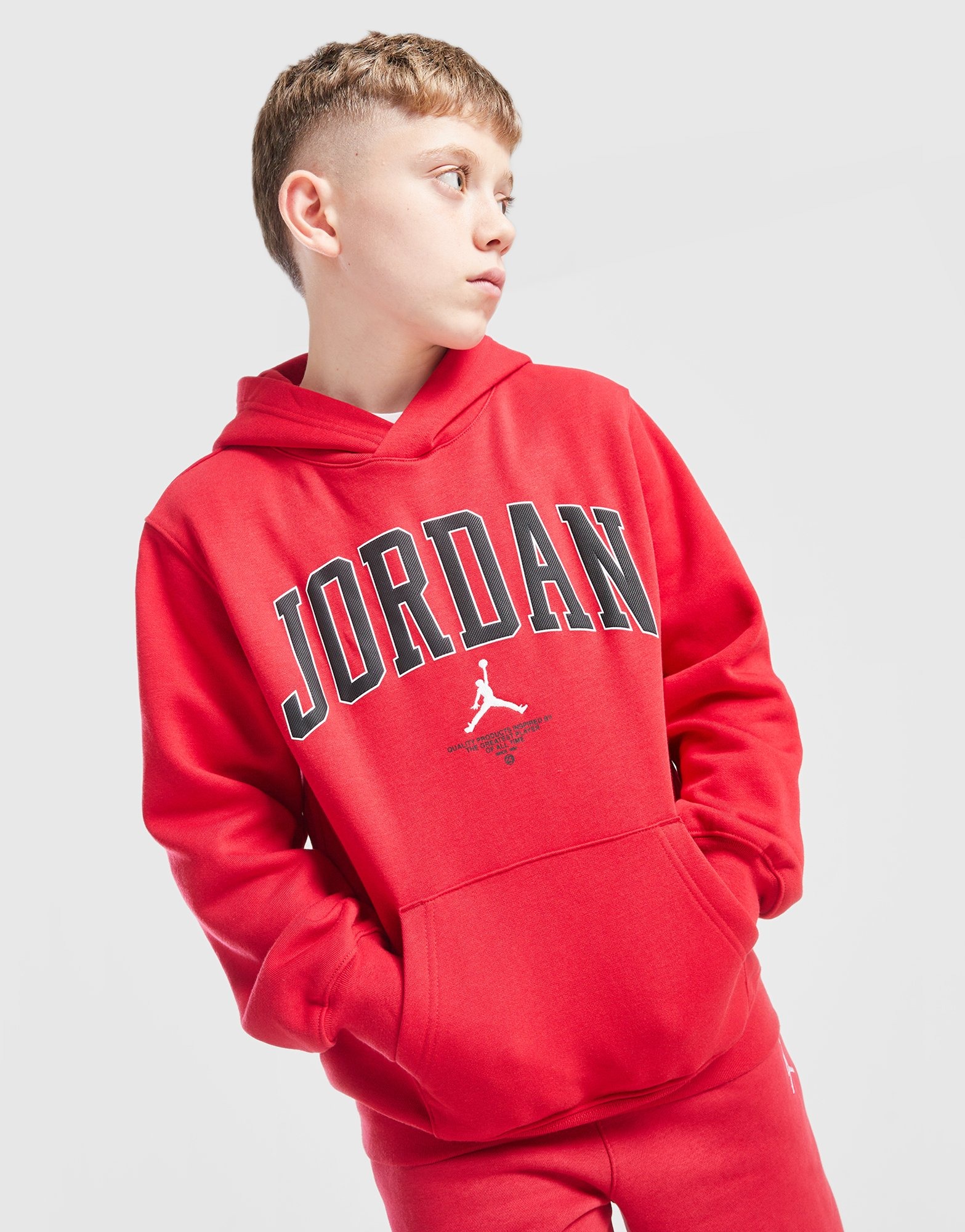 Red Jordan Graphic Hoodie Junior - JD Sports Global