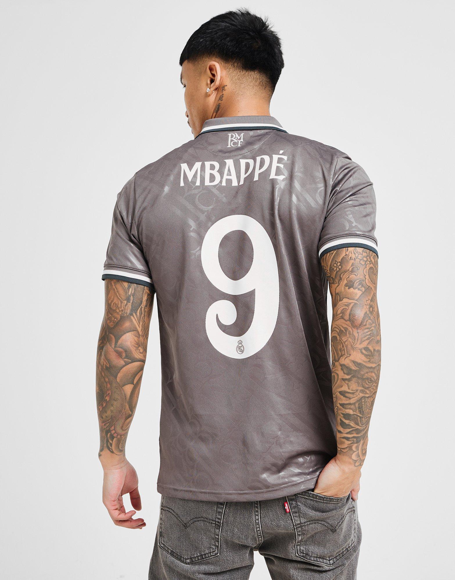 Grey adidas Real Madrid 2024/25 Mbappe #9 Third Shirt - JD