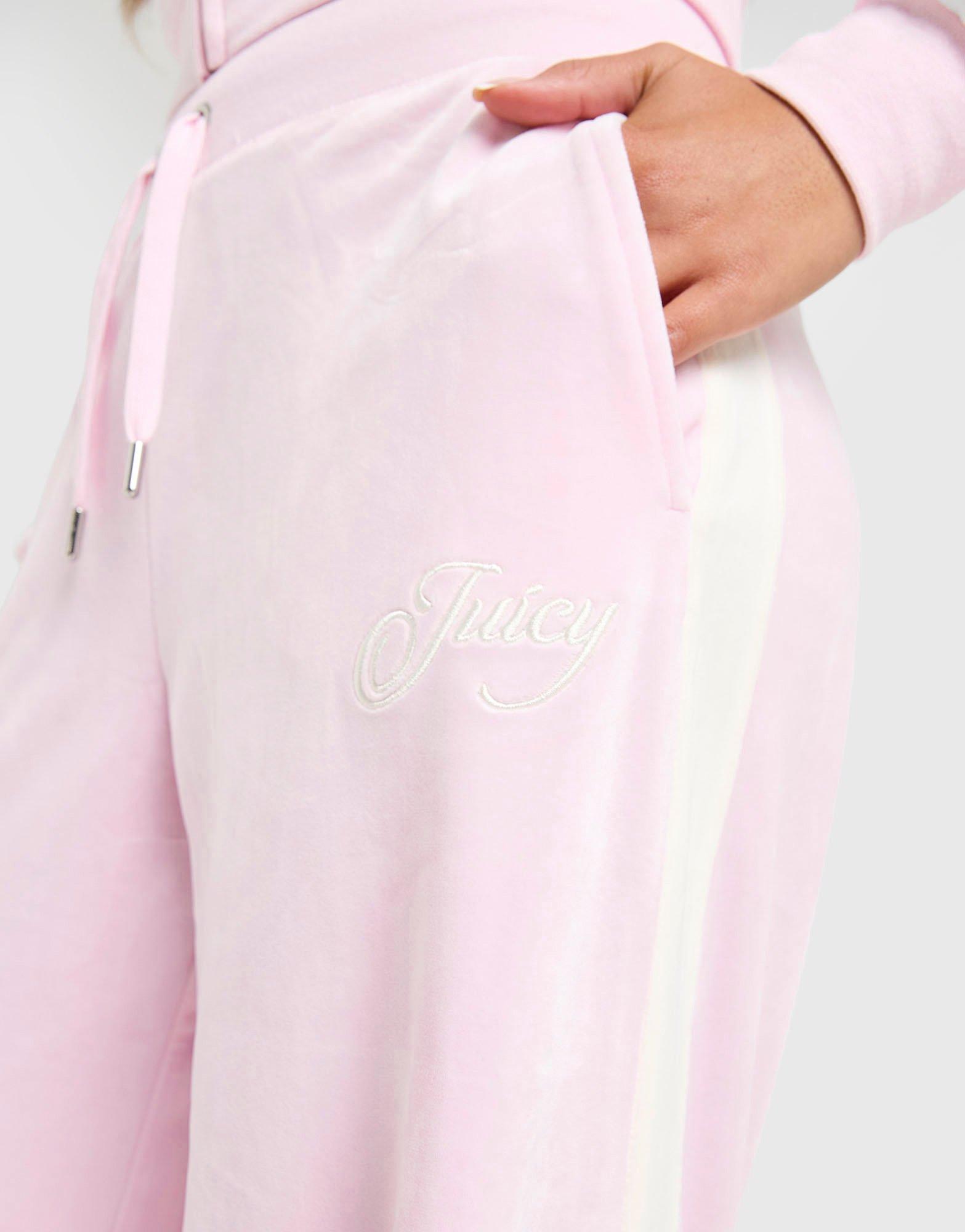 JUICY COUTURE Script Velour Wide Track Pants