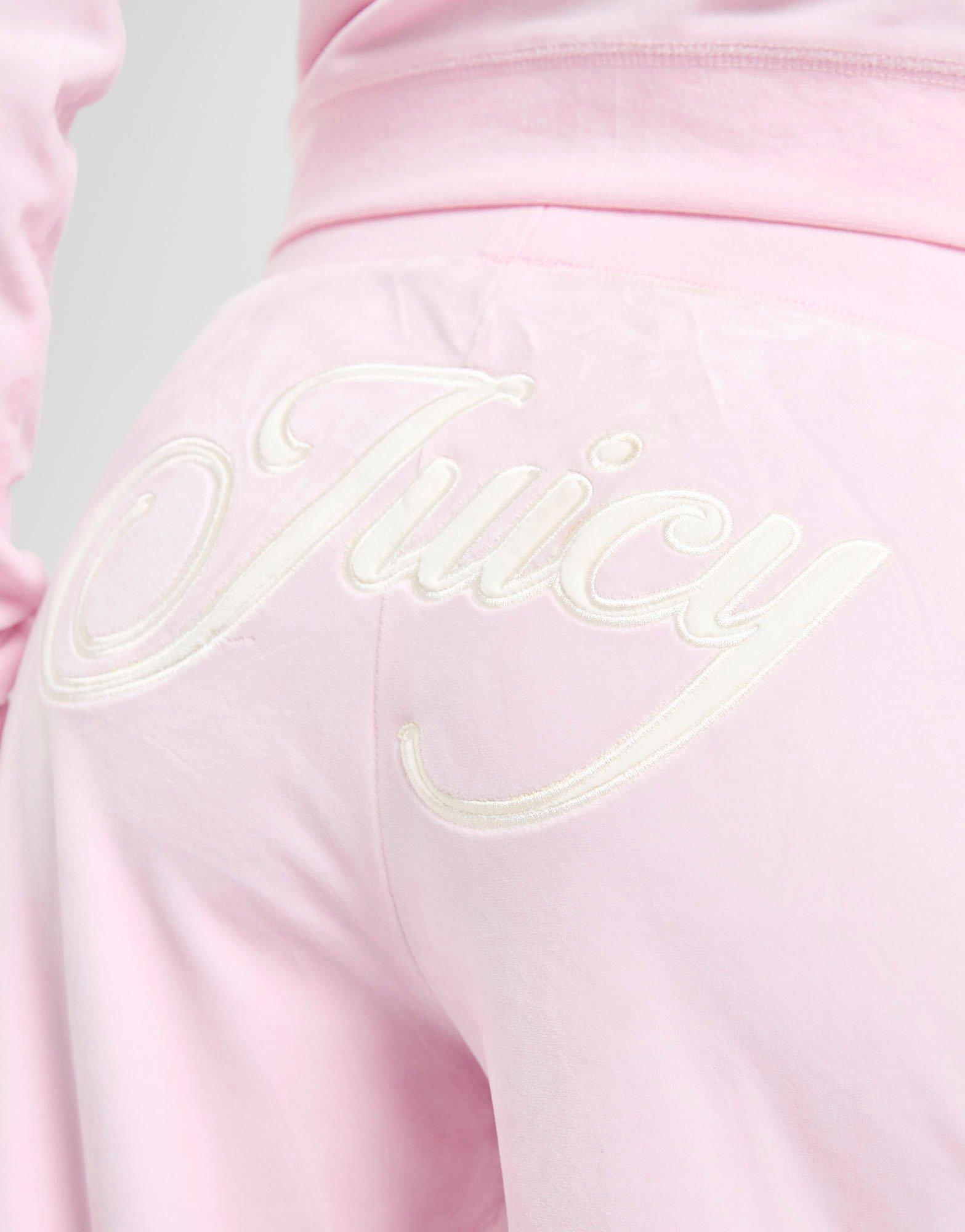 JUICY COUTURE Script Velour Wide Track Pants