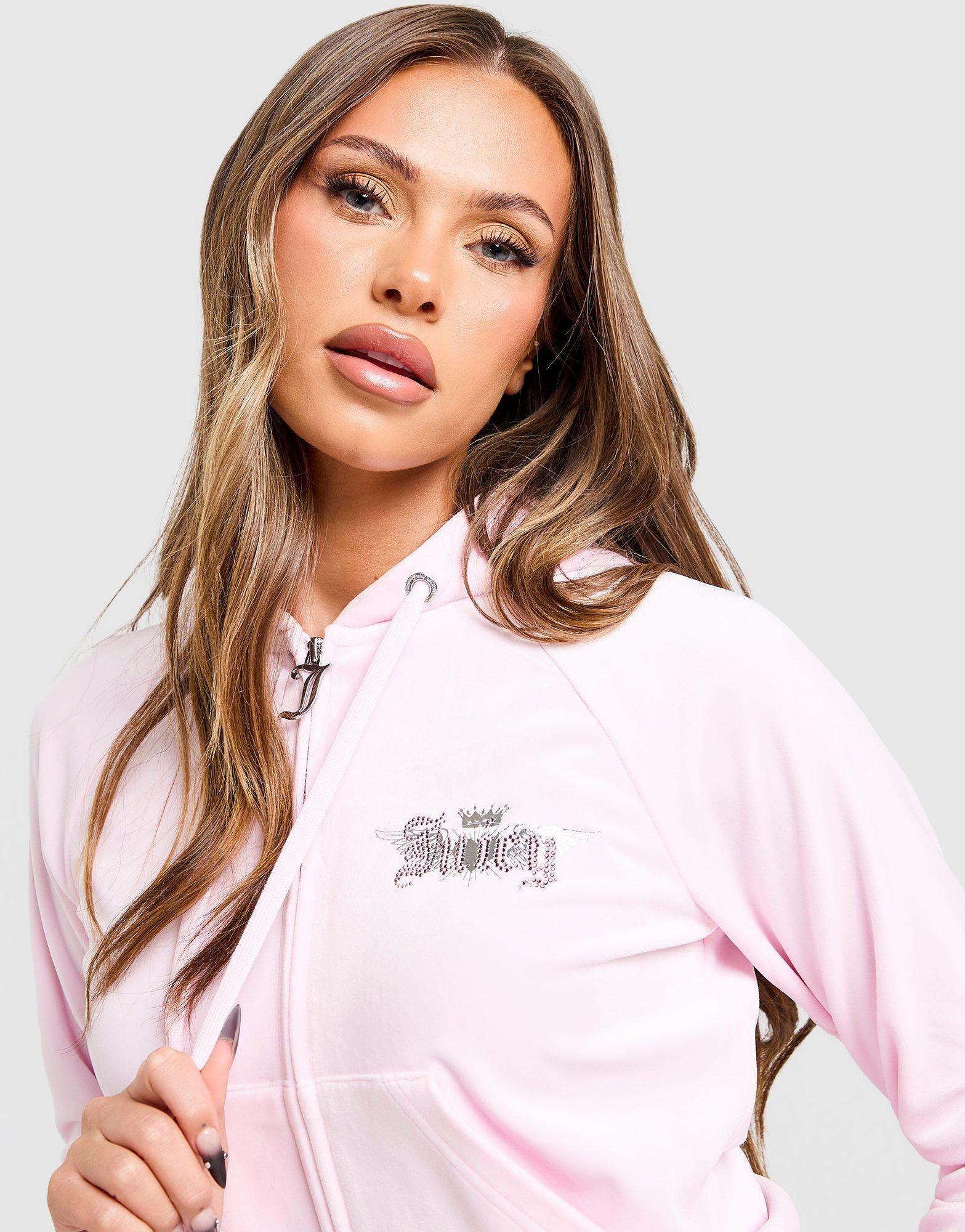 JUICY COUTURE Angel Velour Diamante Hoodie