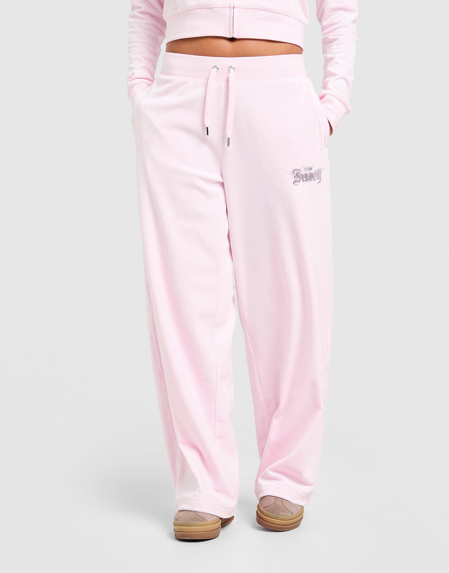 JUICY COUTURE Angel Velour Diamante Wide Joggers