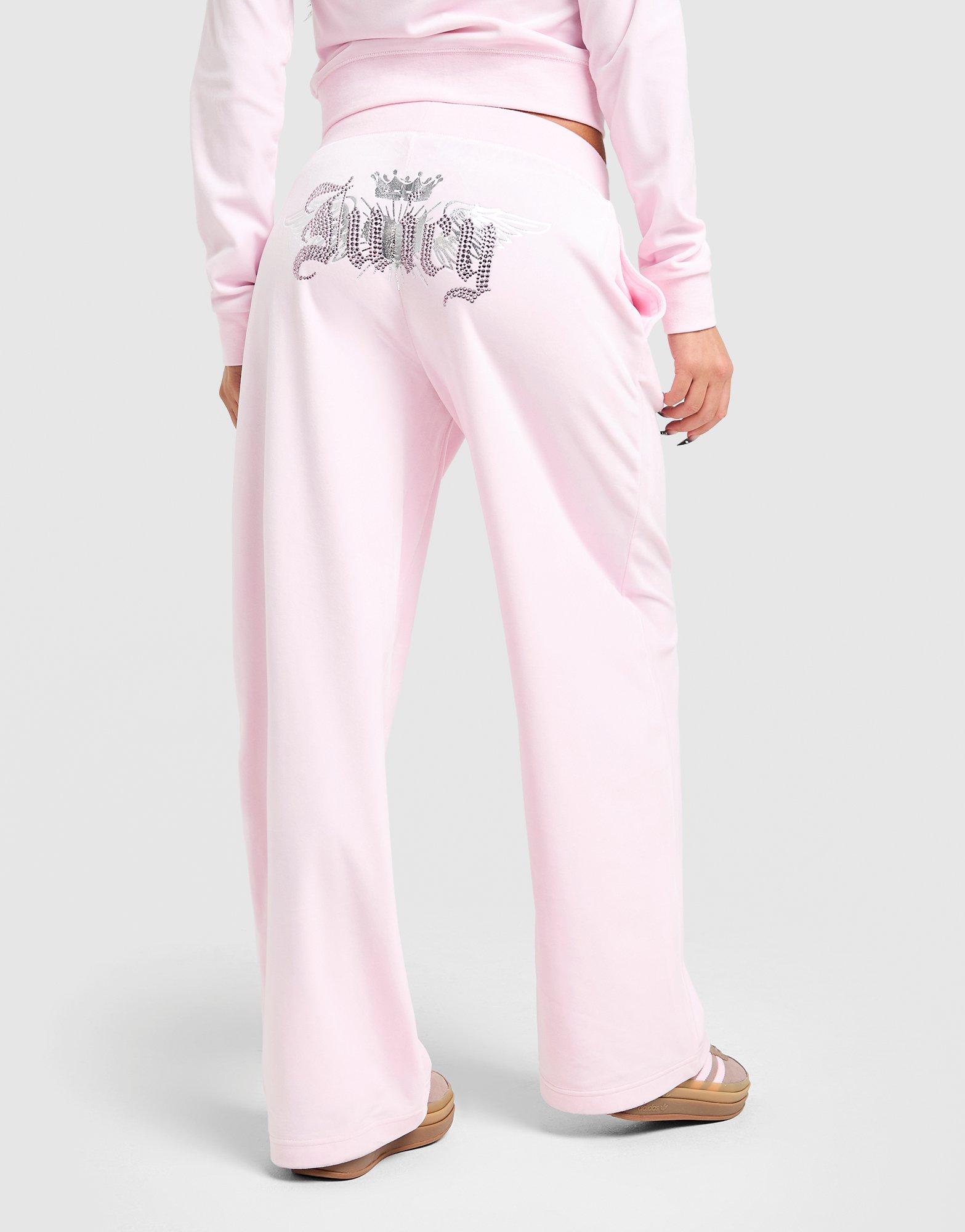 JUICY COUTURE Angel Velour Diamante Wide Joggers