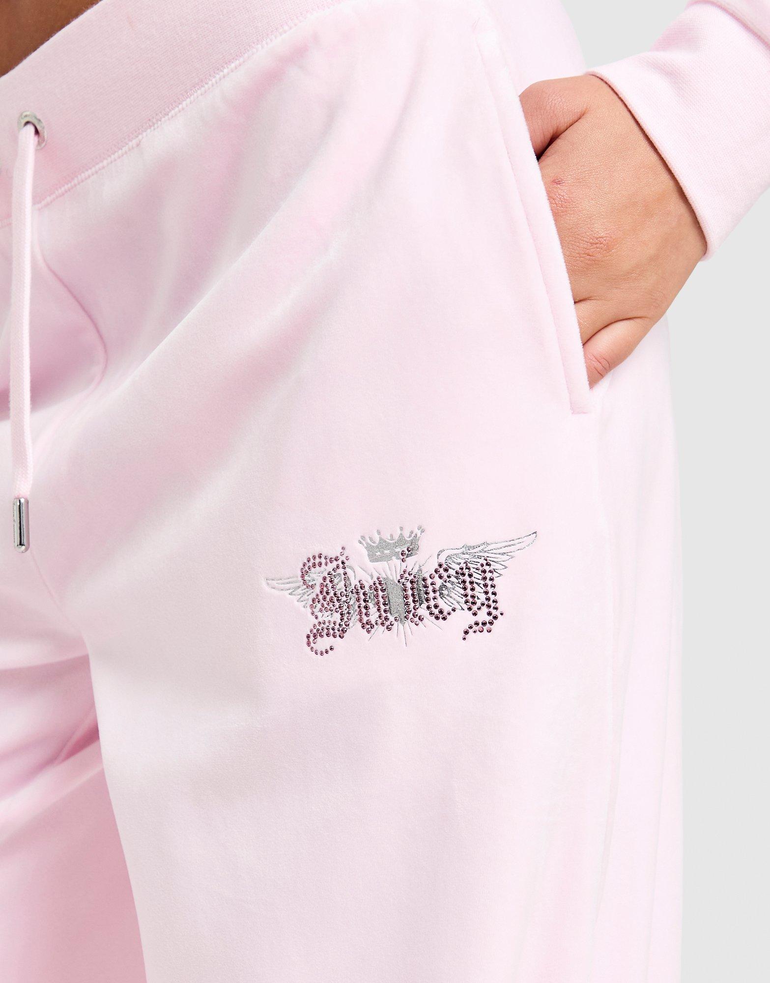 JUICY COUTURE Angel Velour Diamante Wide Joggers