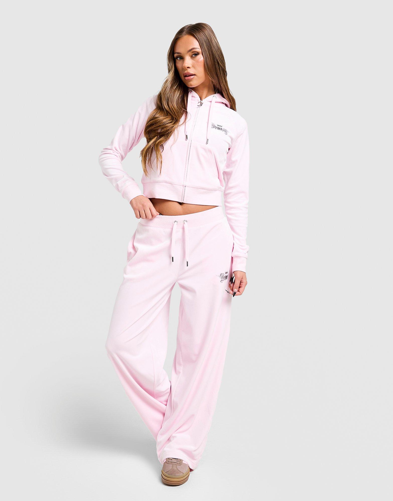JUICY COUTURE Angel Velour Diamante Wide Joggers