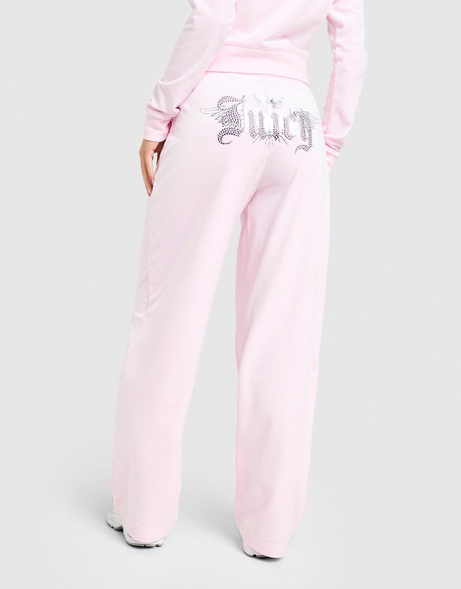 JUICY COUTURE Angel Velour Diamante Wide Joggers