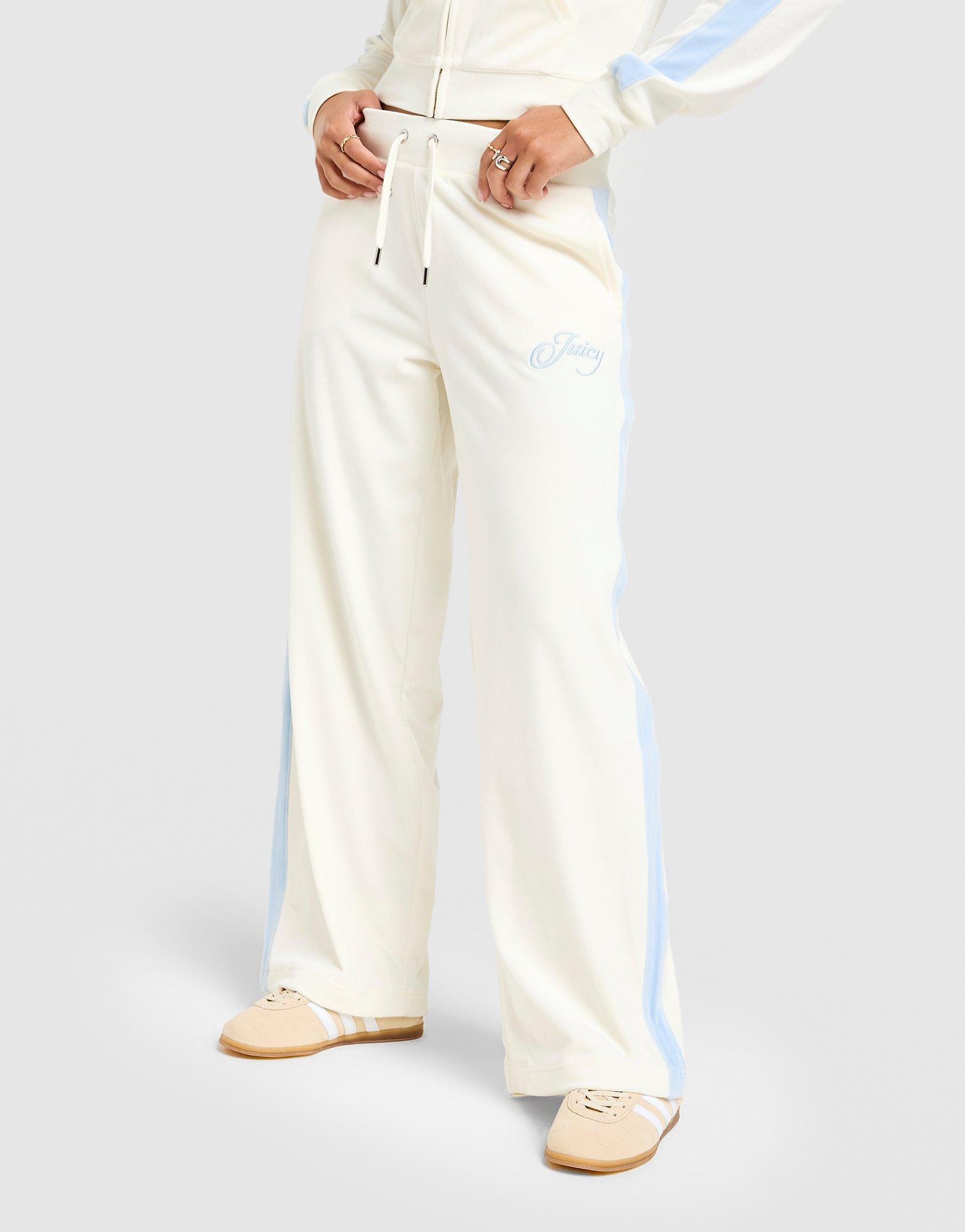JUICY COUTURE Script Velour Wide Track Pants