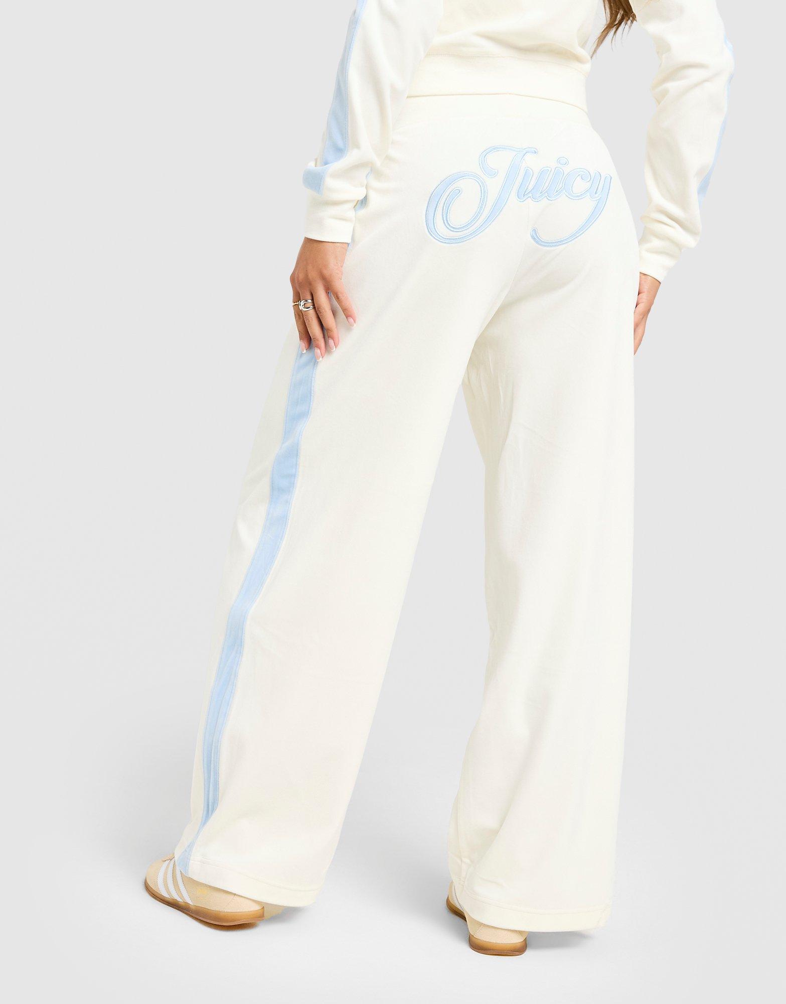 JUICY COUTURE Script Velour Wide Track Pants