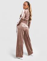 JUICY COUTURE Pantaloni Track Wide Velour Script