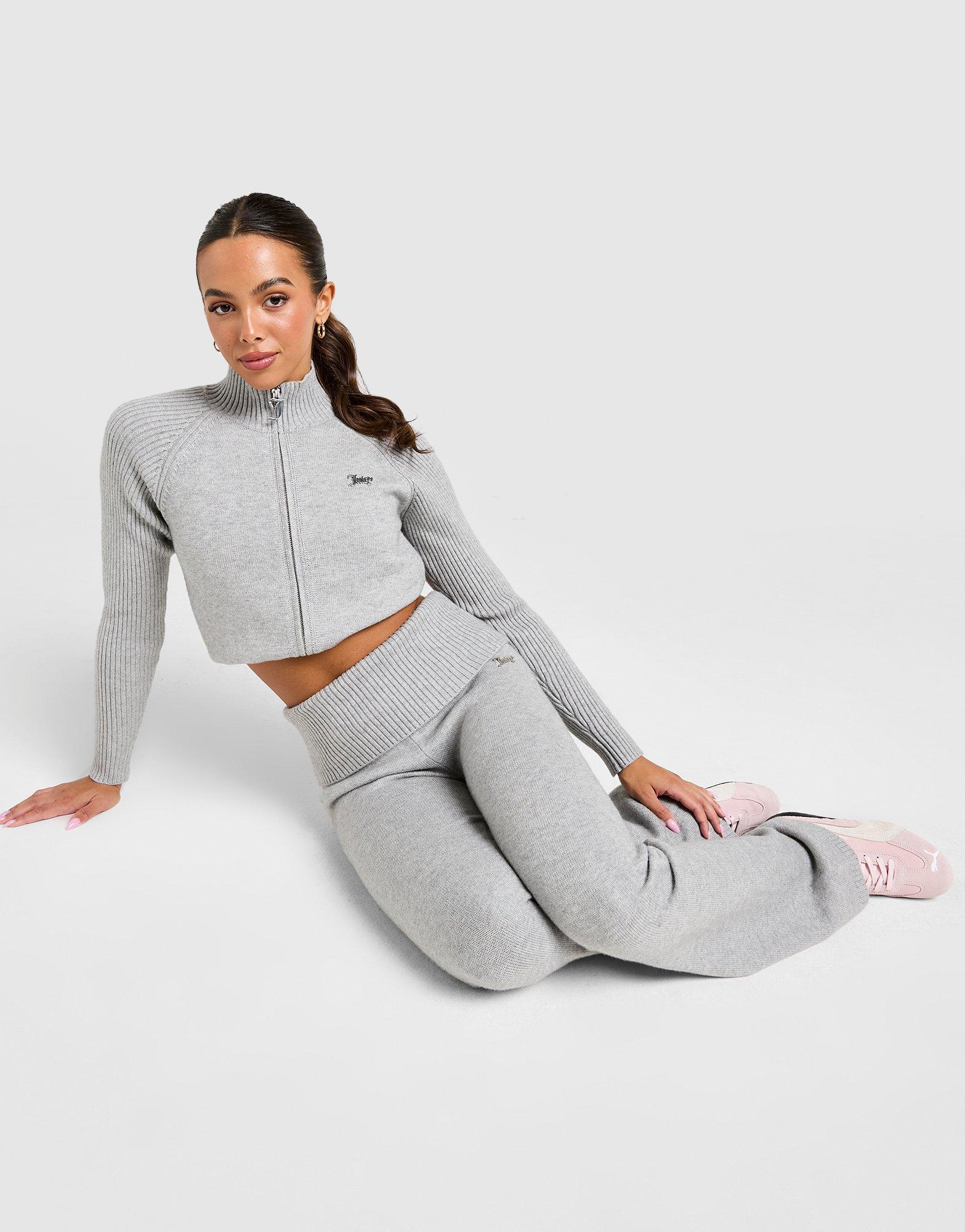 JUICY COUTURE Knit Fold Over Flare Joggers