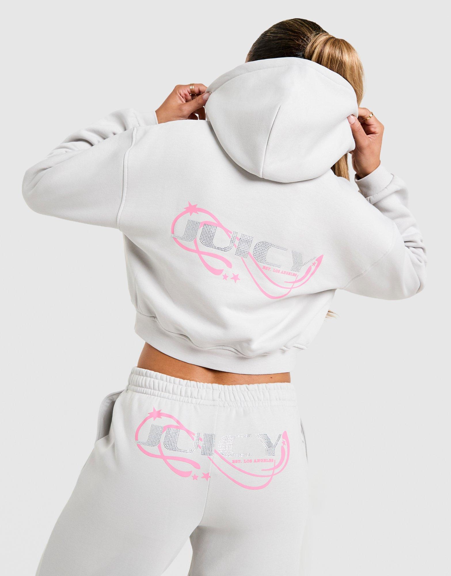 JUICY COUTURE Y2K Diamante Fleece Hoodie