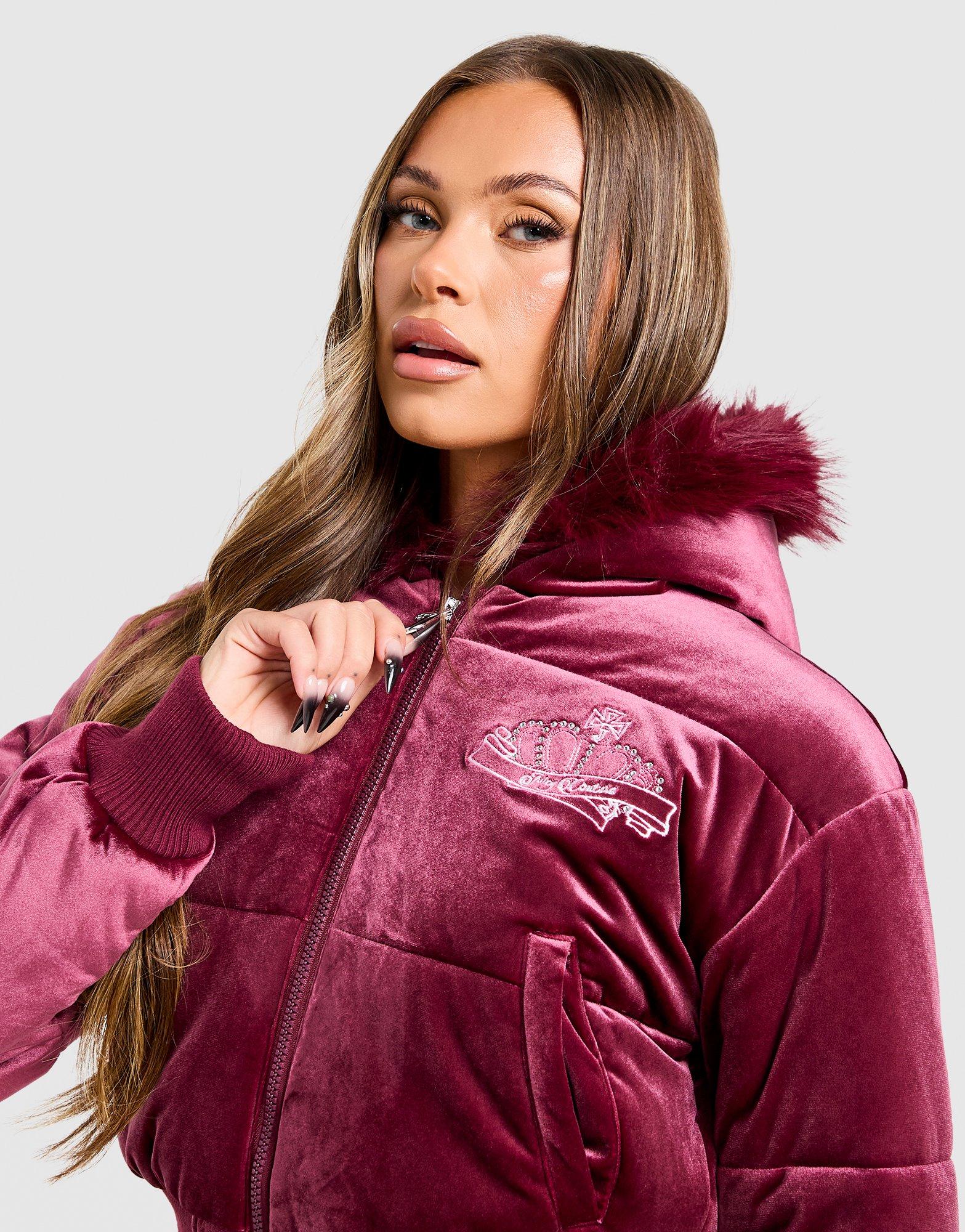 JUICY COUTURE Crown Velour Hooded Jacket