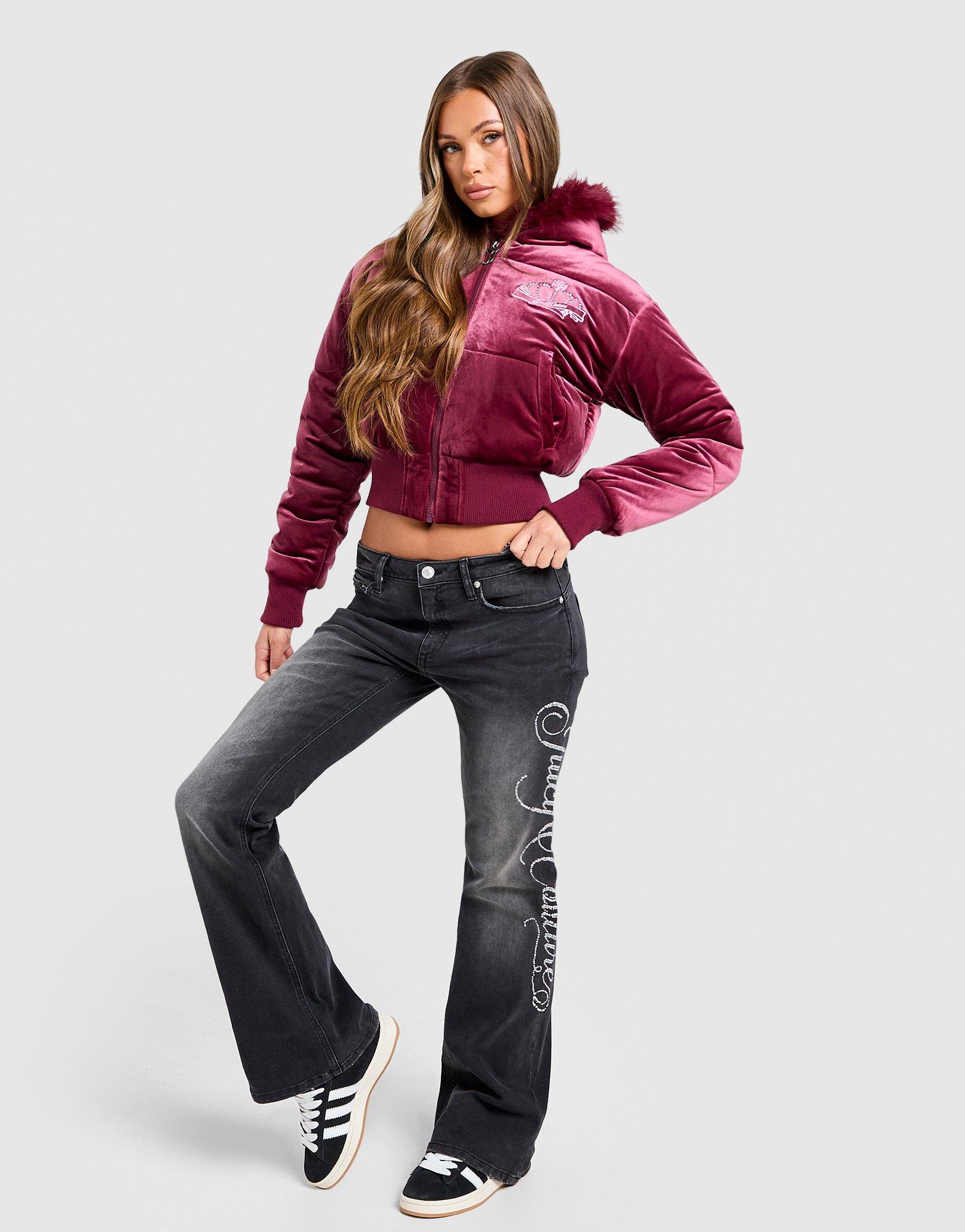 JUICY COUTURE Crown Velour Hooded Jacket