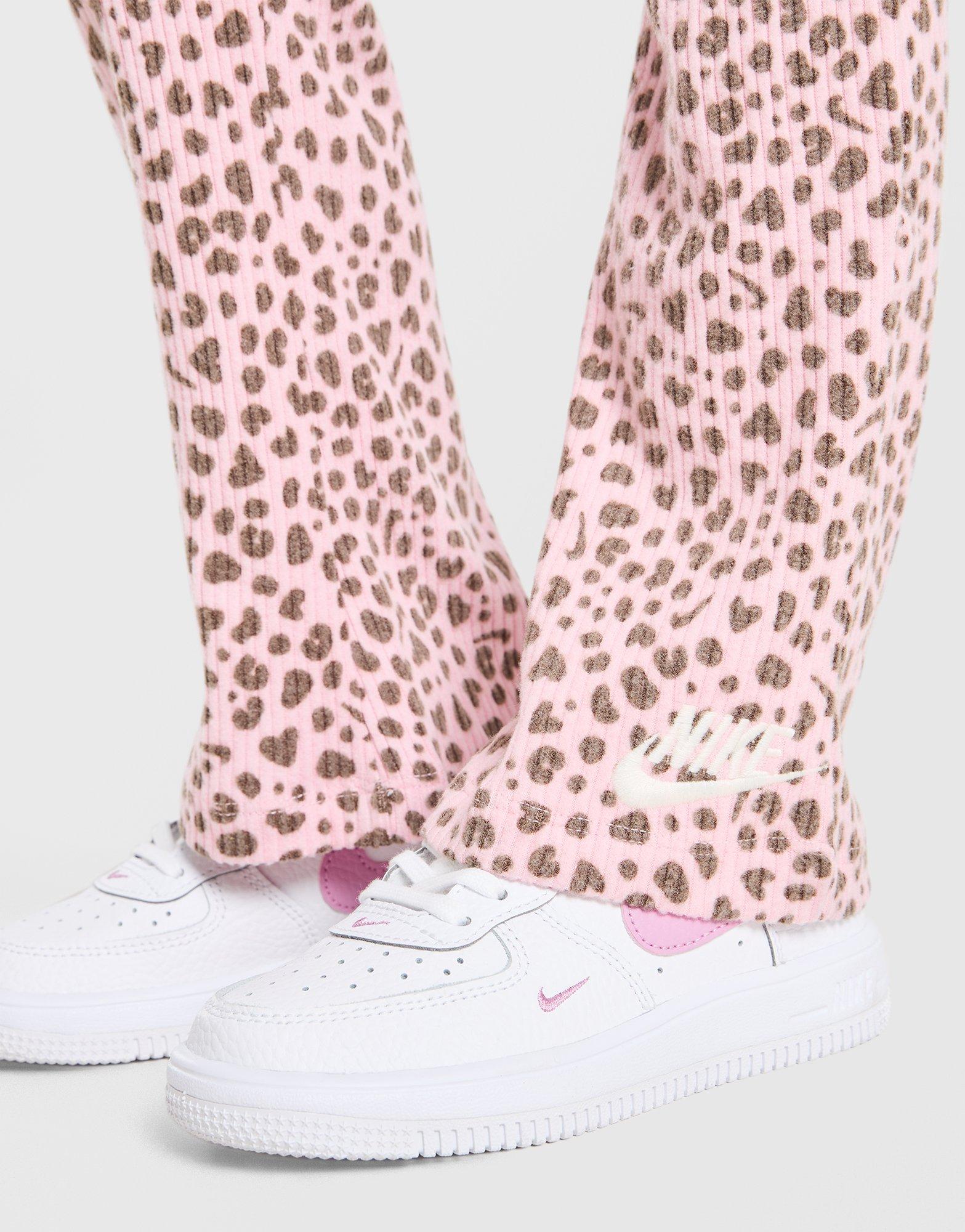 Nike Girls' Ribbed Leopard Print Tracksuit Children