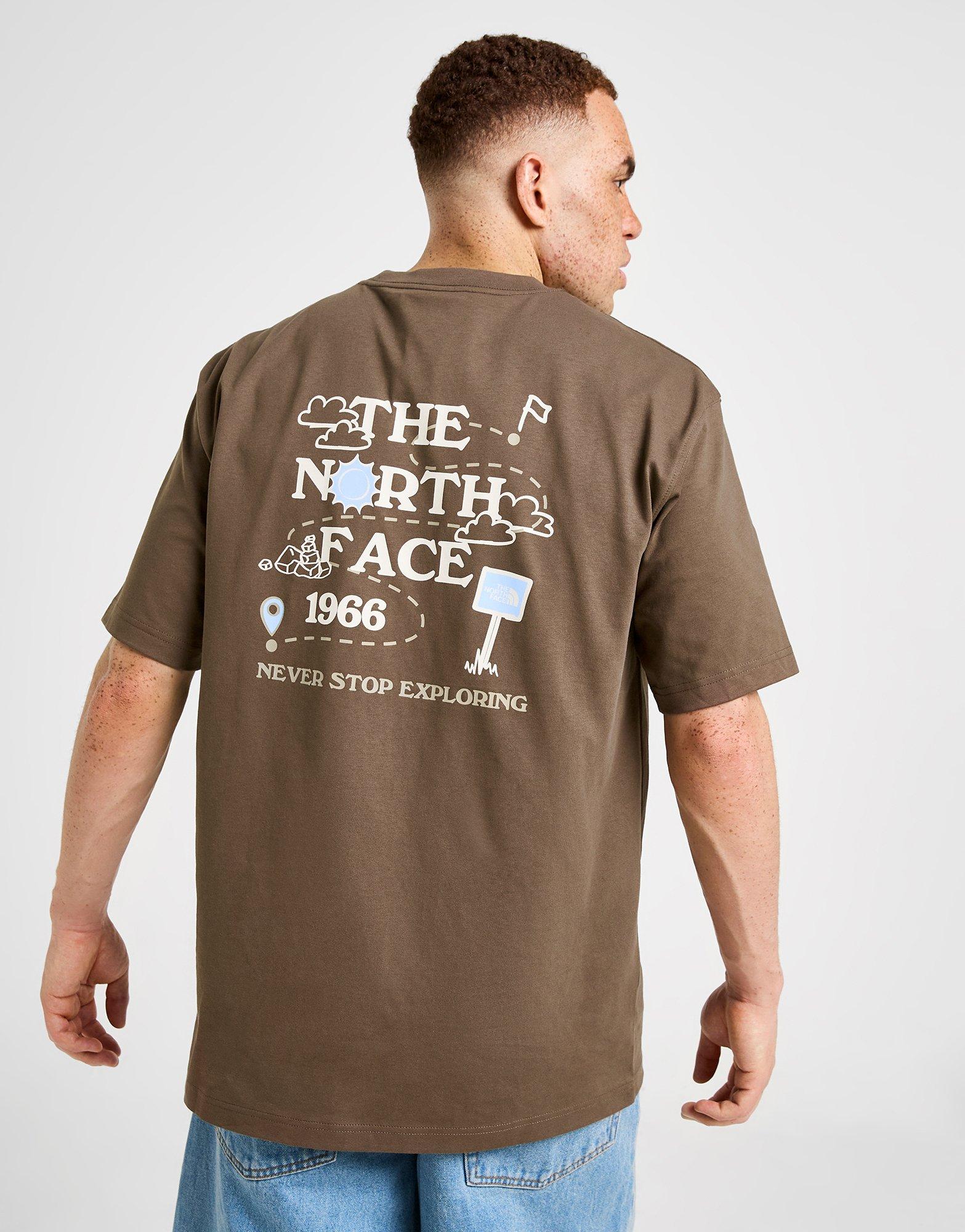 Brown The North Face Oversized Explore Trail T-Shirt - JD