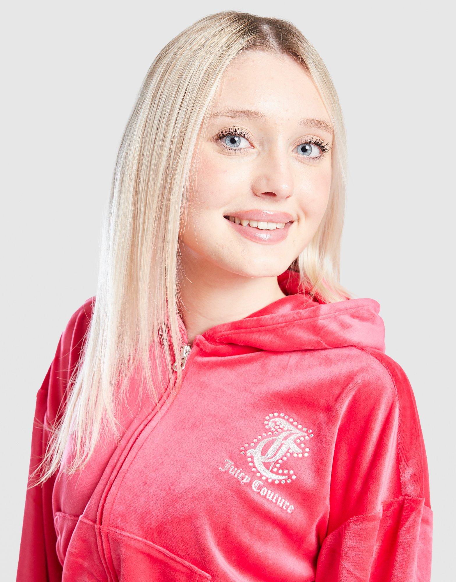 JUICY COUTURE Velour Hoodie Tracksuit Set Junior's