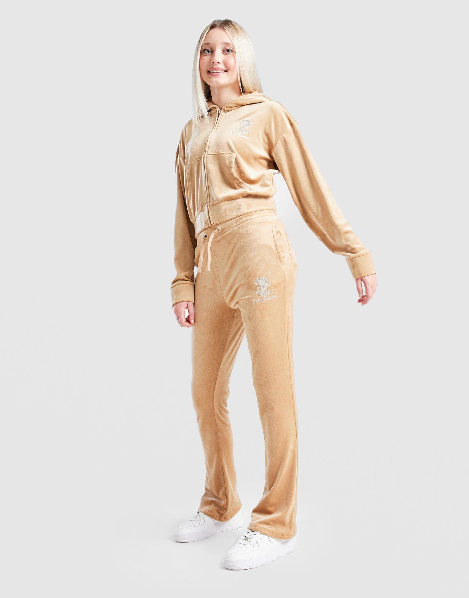 JUICY COUTURE Girls' Crop Full Zip Flare Tracksuit Junior