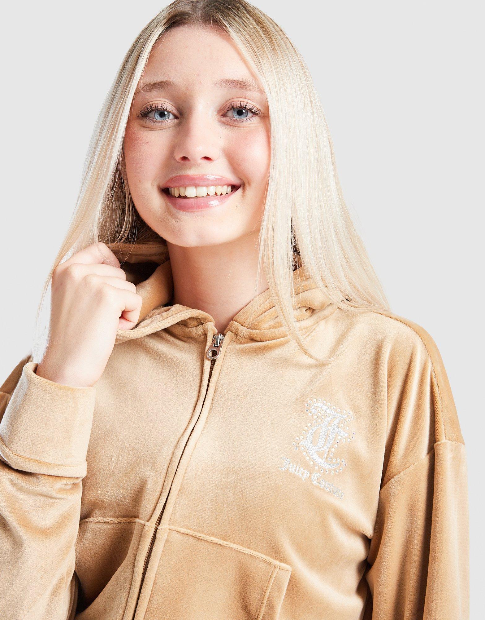 JUICY COUTURE Girls' Crop Full Zip Flare Tracksuit Junior