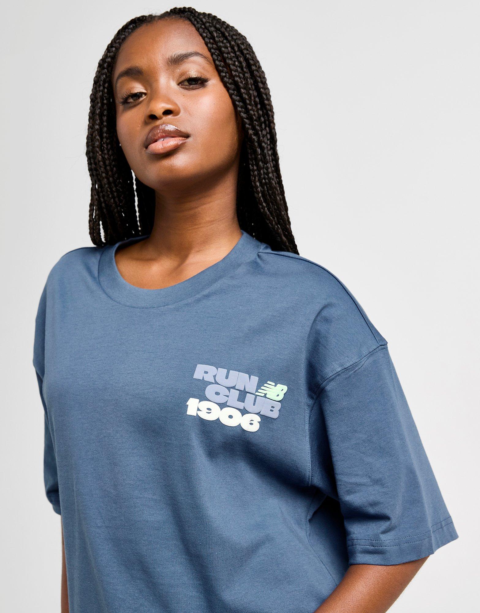 Blue New Balance Run Club Graphic Boyfriend T-Shirt - JD