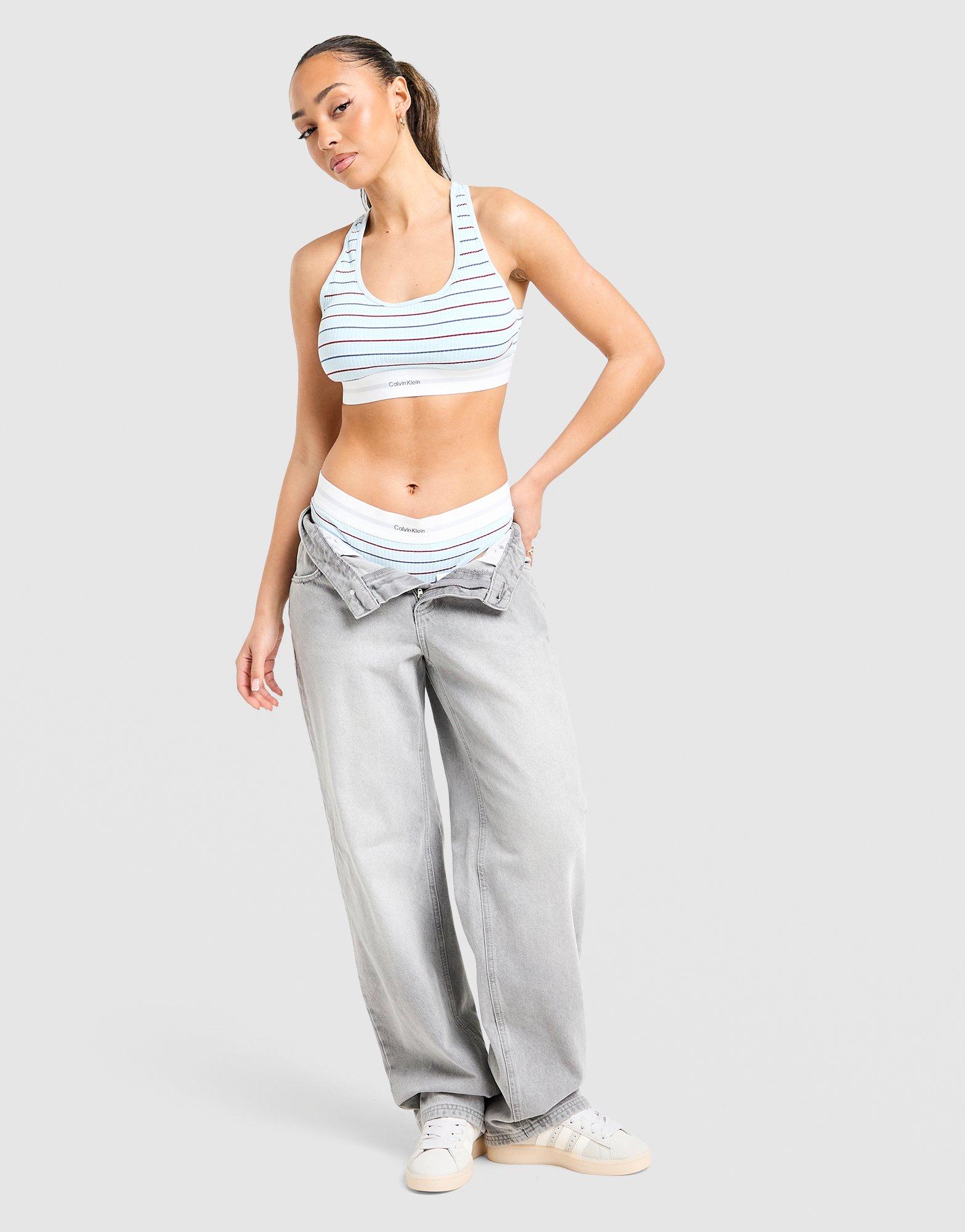 Calvin Klein Underwear Modern Cotton Stripe Triangle Bra