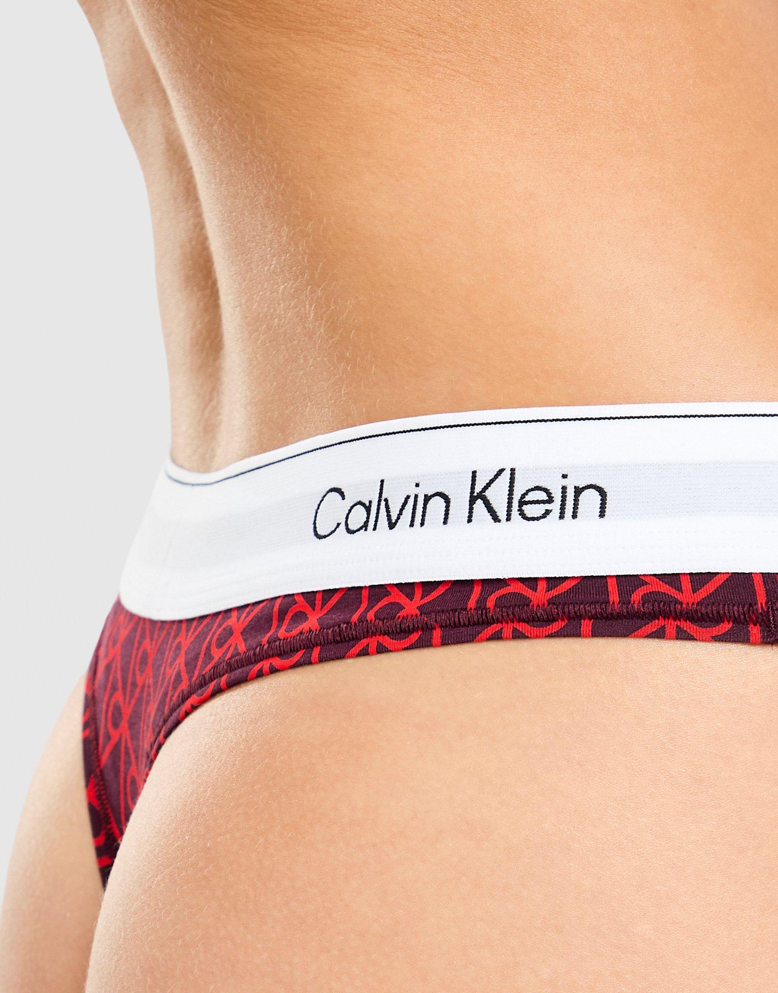 Calvin Klein Underwear Modern Cotton All Over Print Thong
