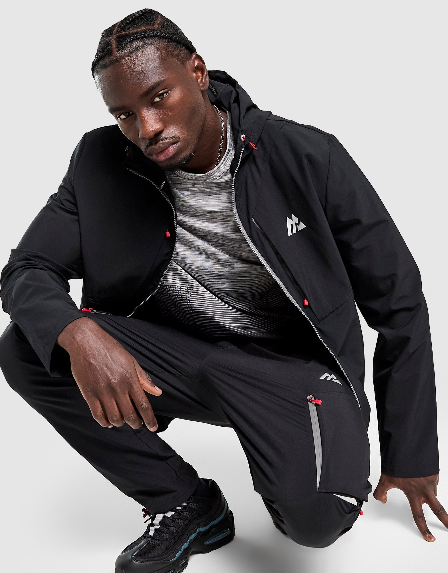 m.m　Aジャケット Black MONTIREX Zeta Woven Full Zip Jacket - JD Sports Global