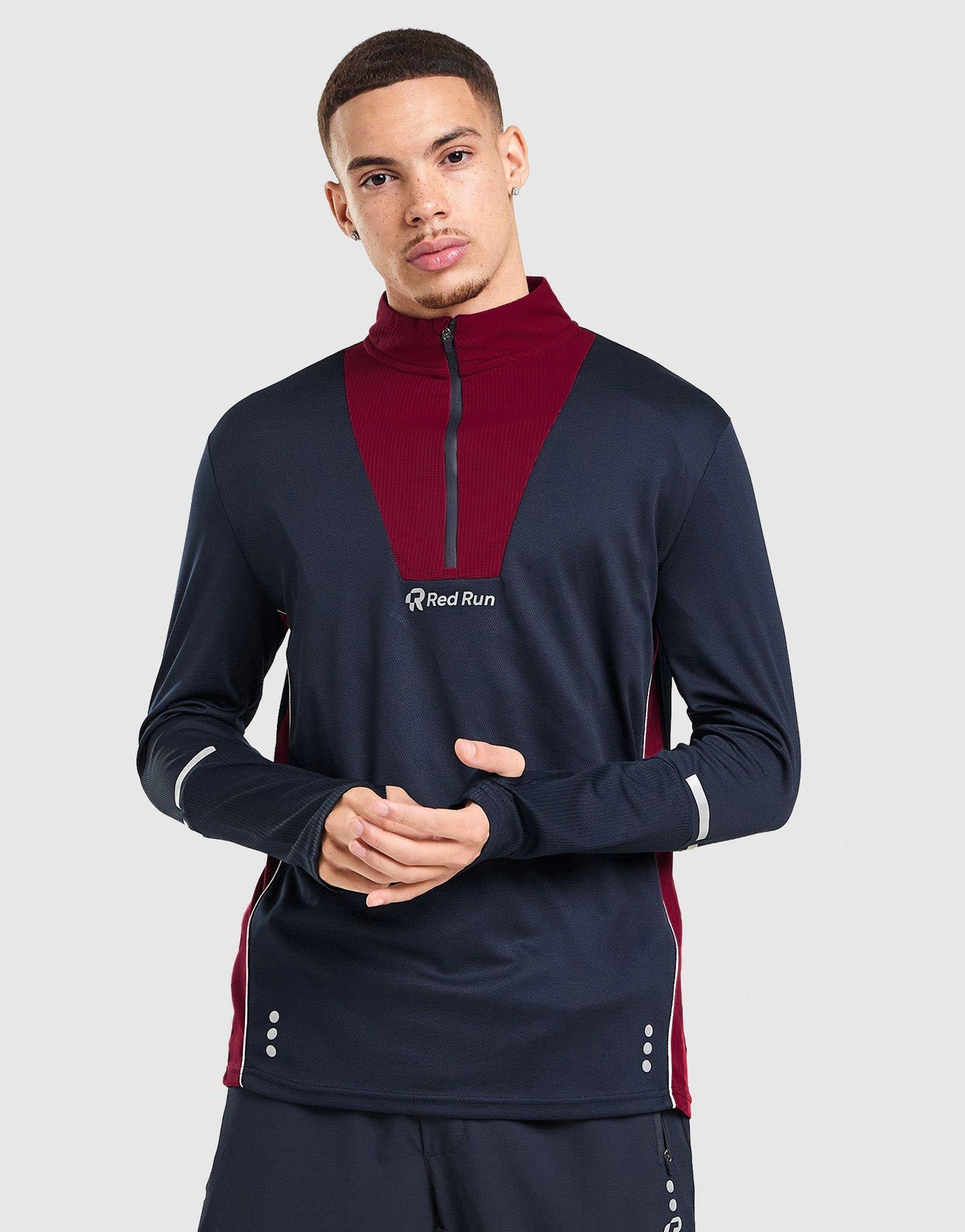Blue Red Run Activewear Tech 1/4 Zip Top - JD Sports NZ